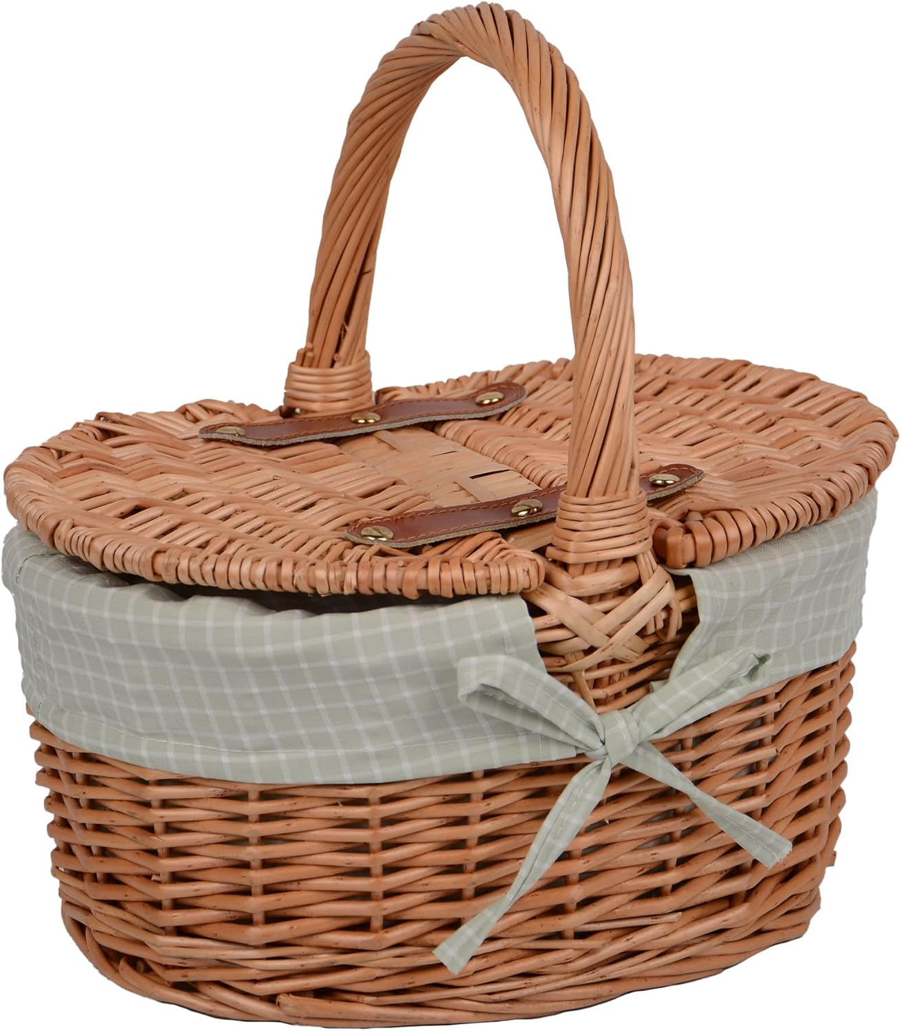 Kinder Picknickkorb mit Ausstattung, Oval Grün
