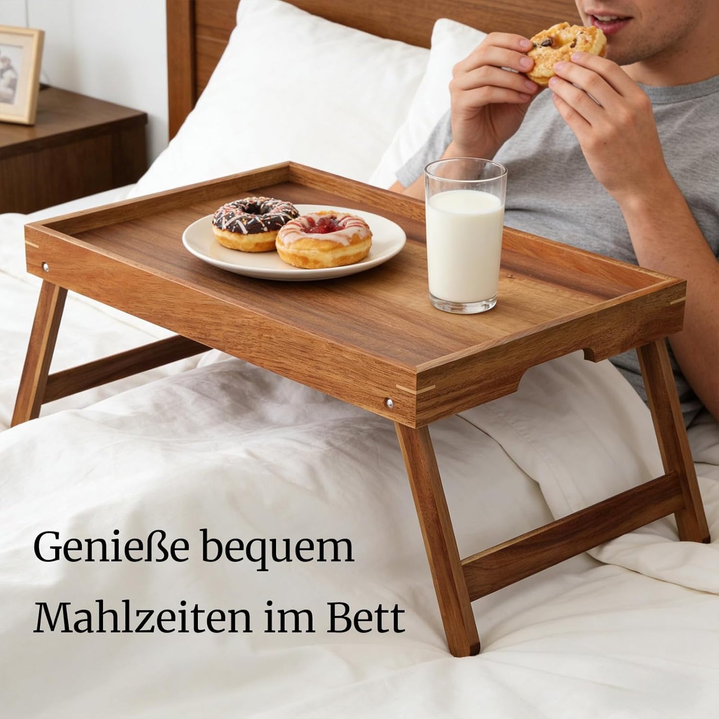 Betttisch mit klappbaren Beinen