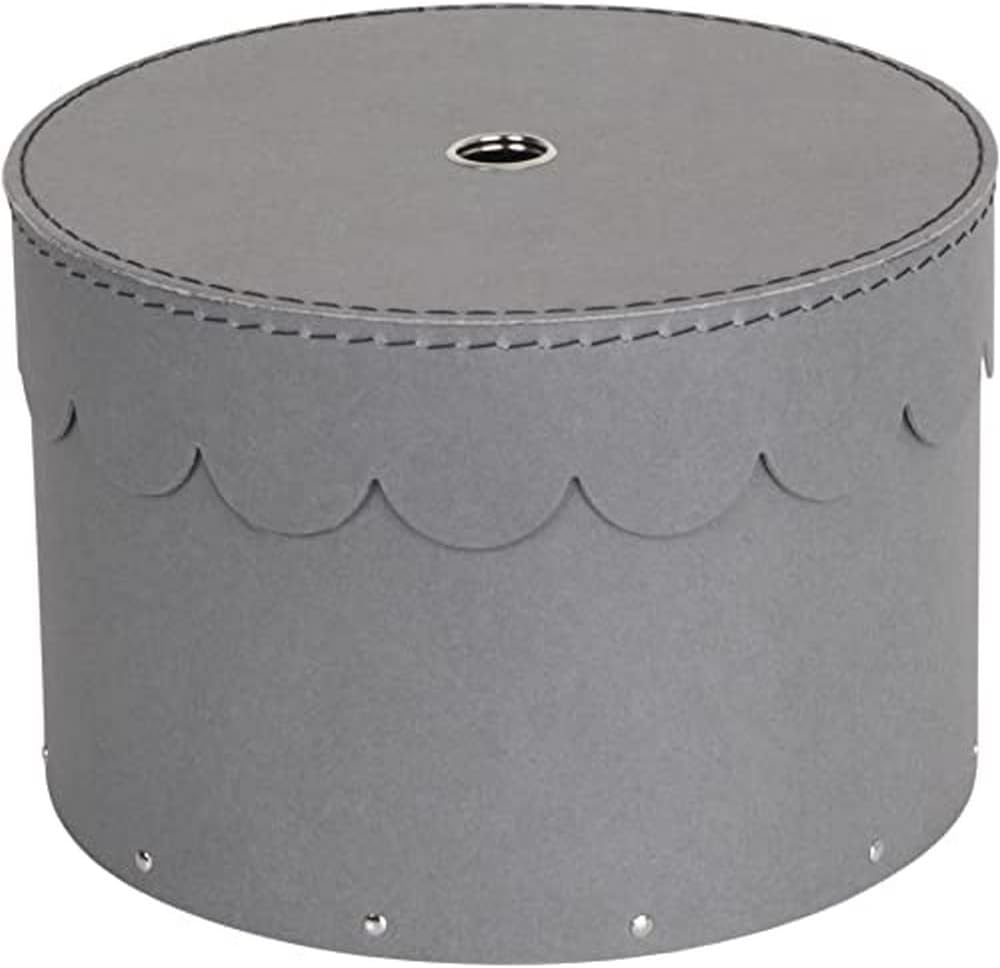 2er-Set Runde Aufbewahrungsboxen mit Deckel, Grau
