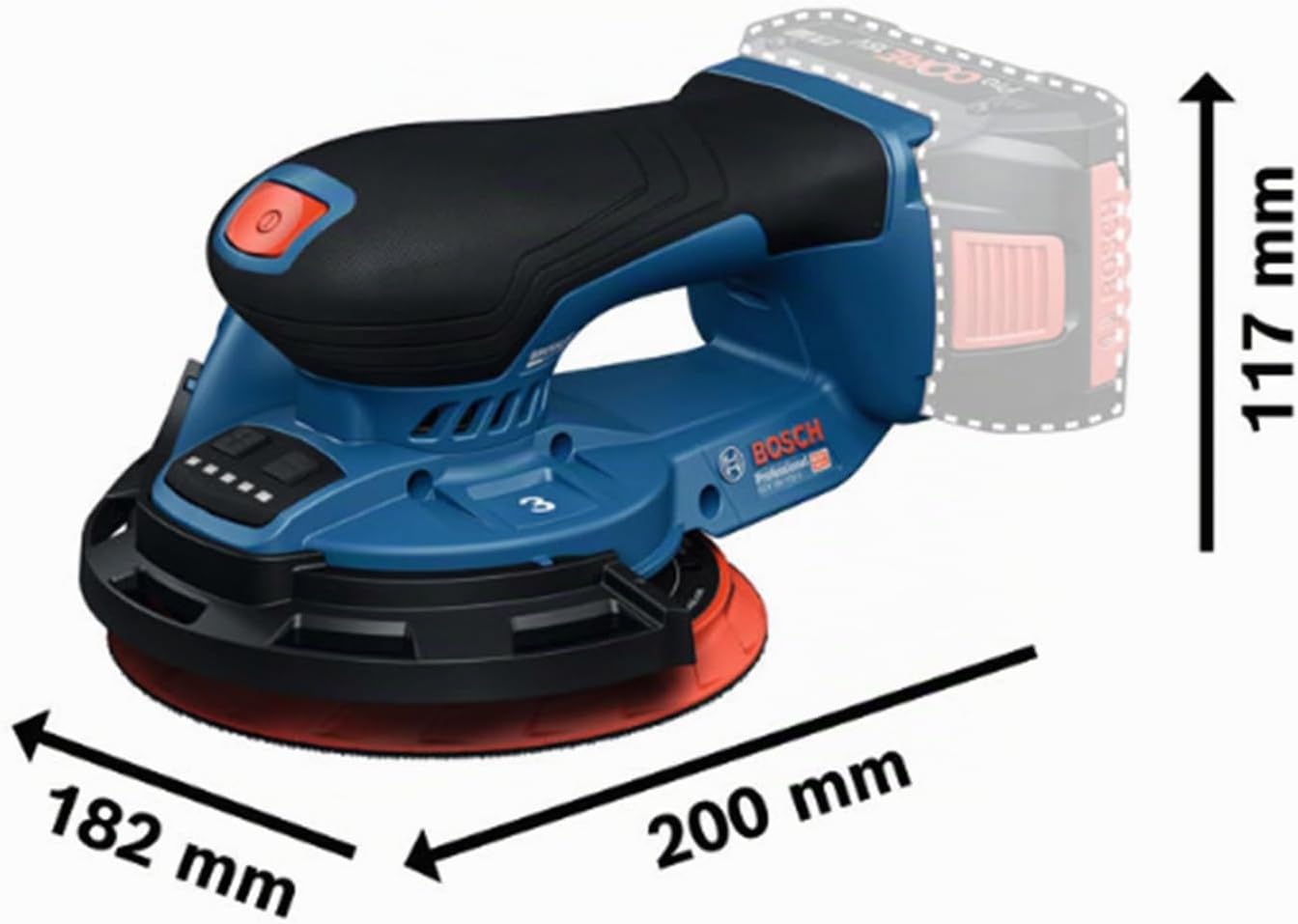 GEX 18V-150-3, +Schleifpapier + Staubbox