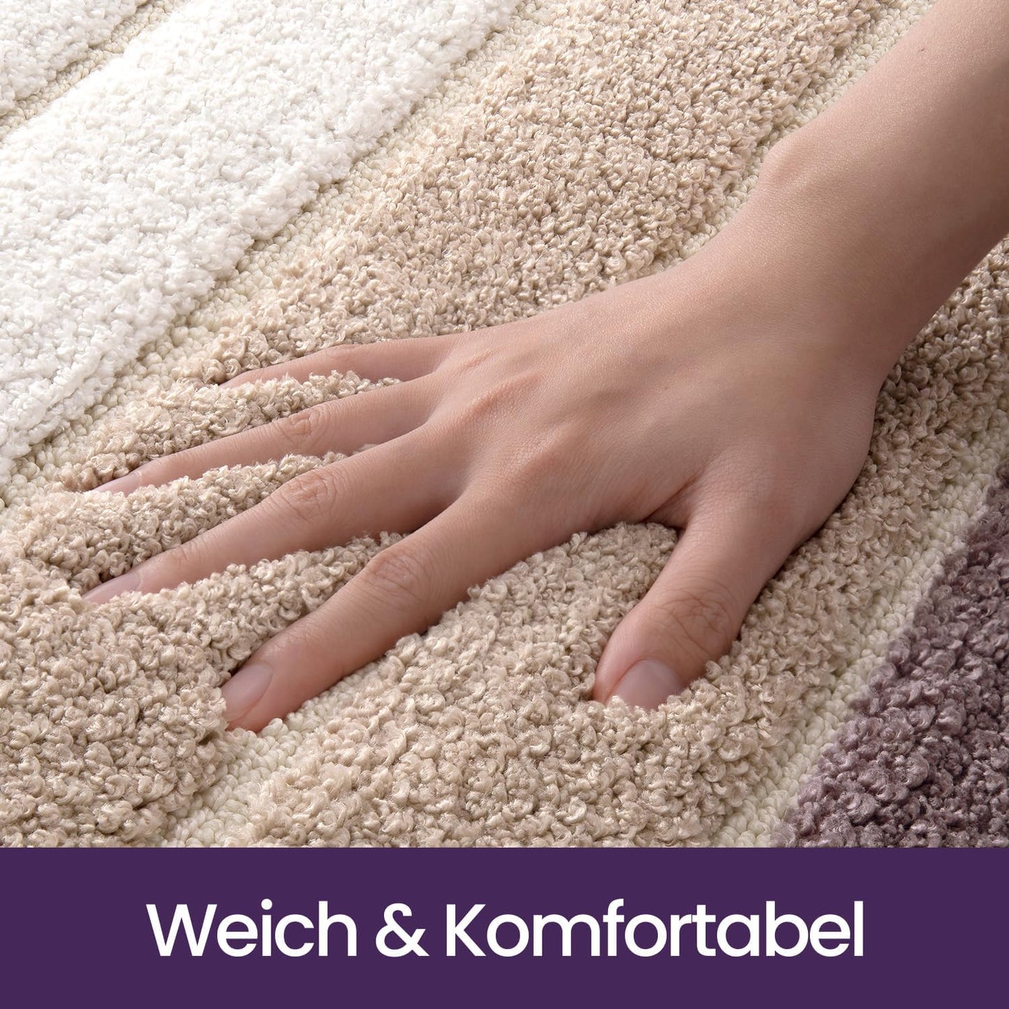 Rutschfeste Badematte, 50 x 80 cm, 50 x 80 cm (Rechteckig) Beige