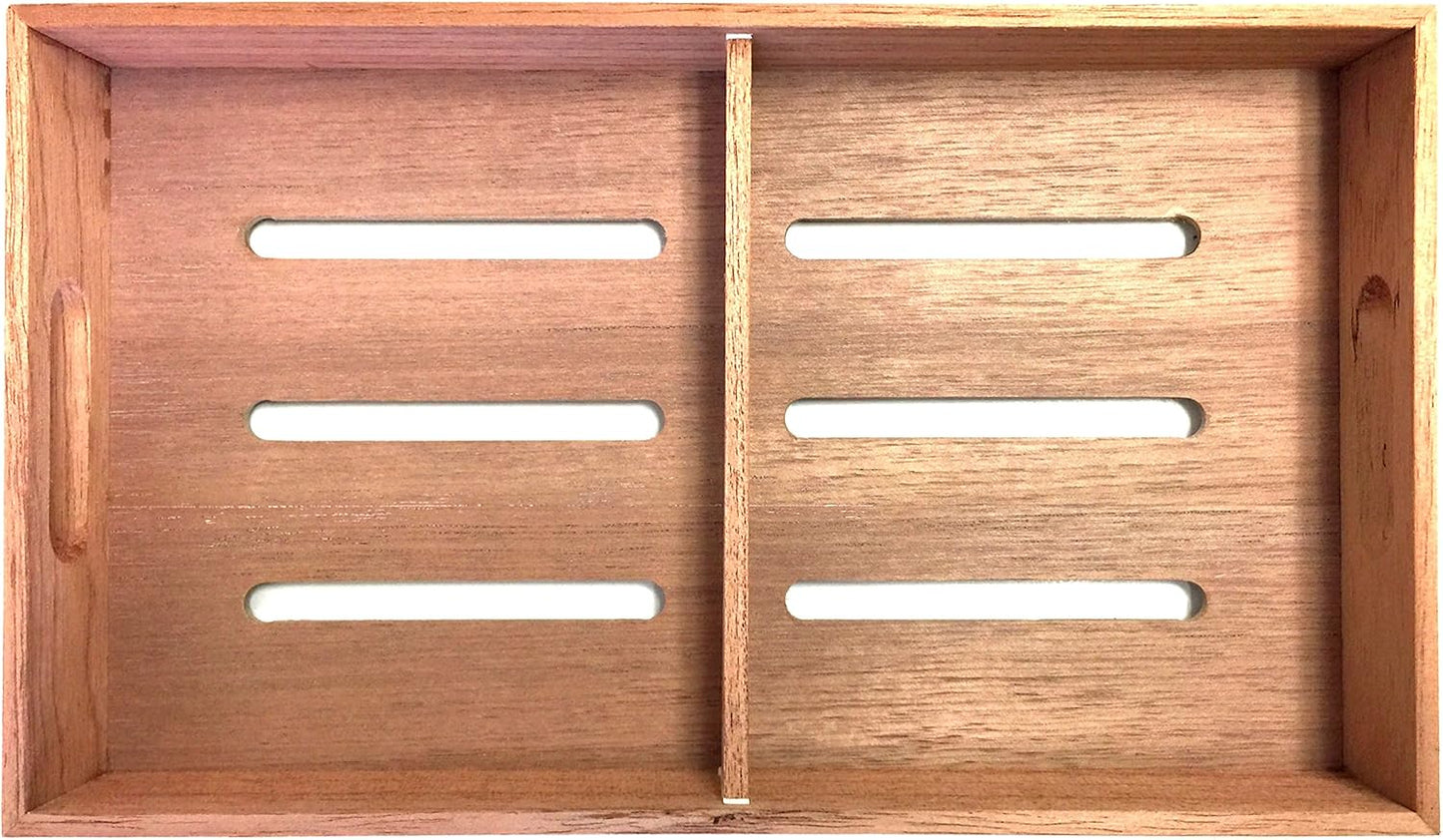 Vielseitiges Zederntablett mit Trennwand
