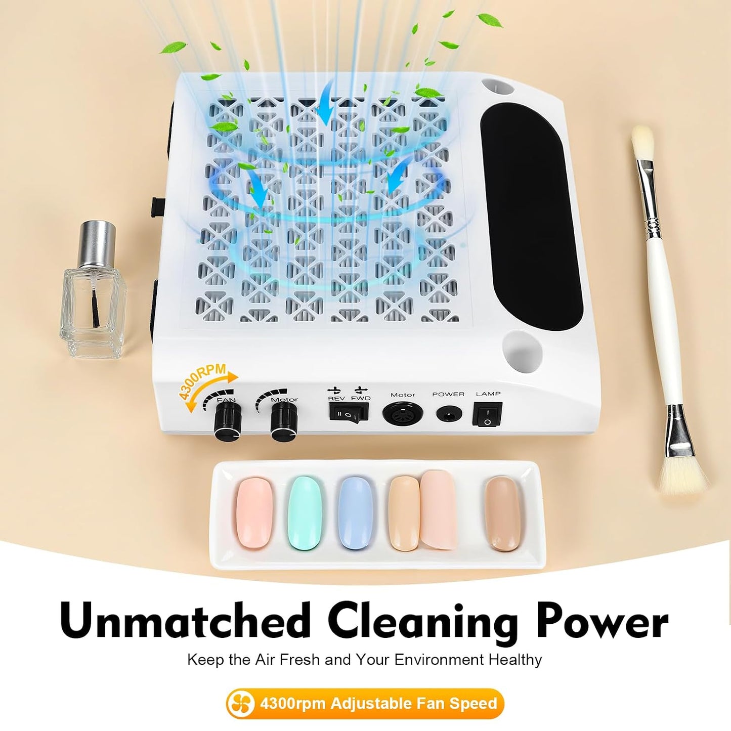 4 in 1 Profi-Nagelfräse mit Staubsauger & LED