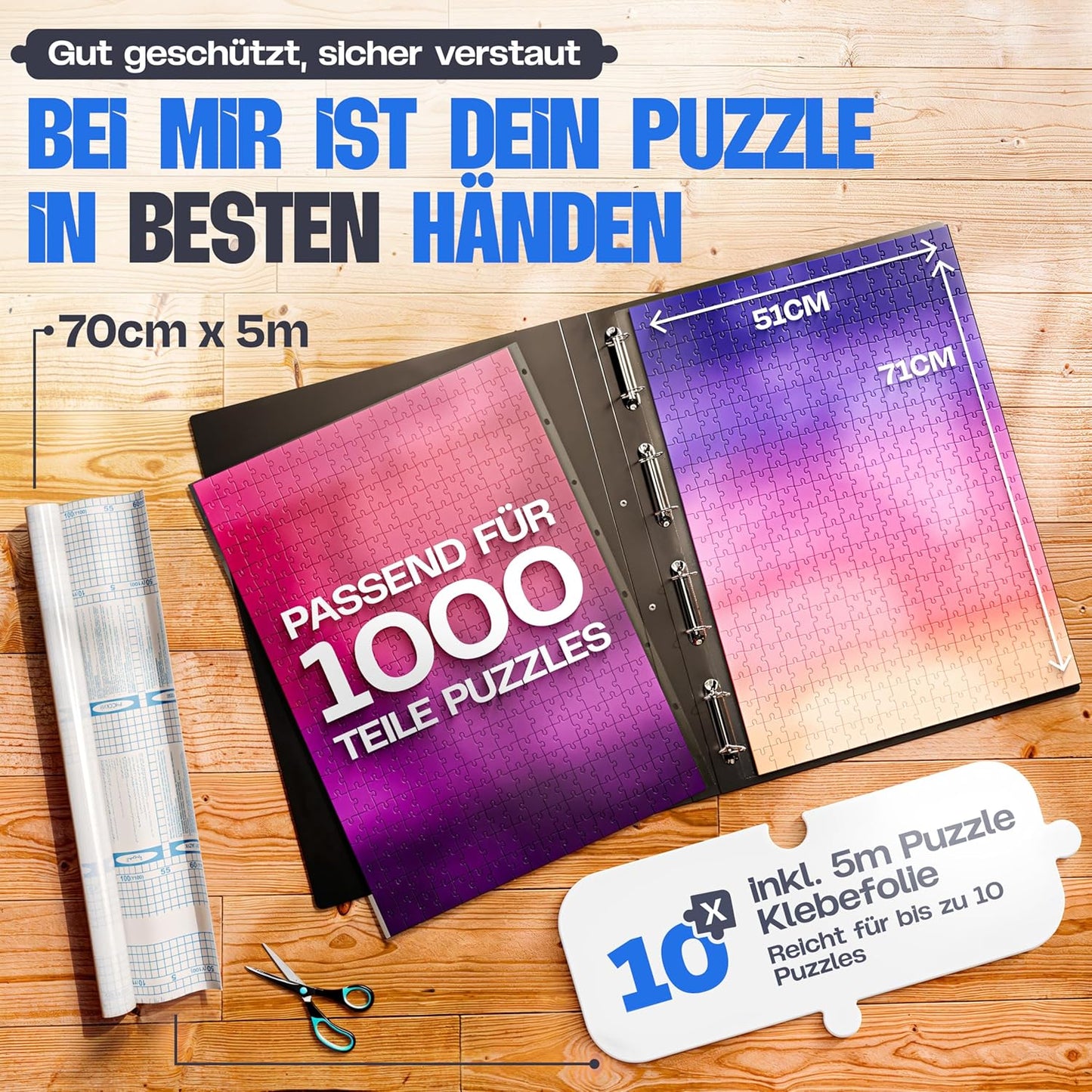 Puzzlemappe für bis zu 1000 Teile