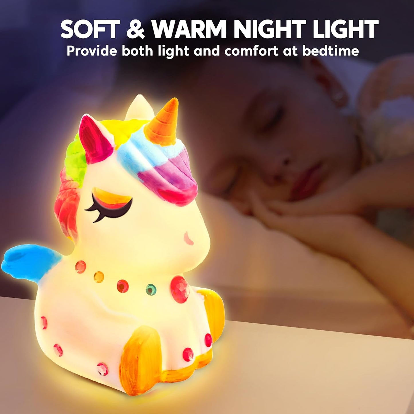 Einhorn Lampe Bastelset für Kinder ab 6 Jahren, Einhorn