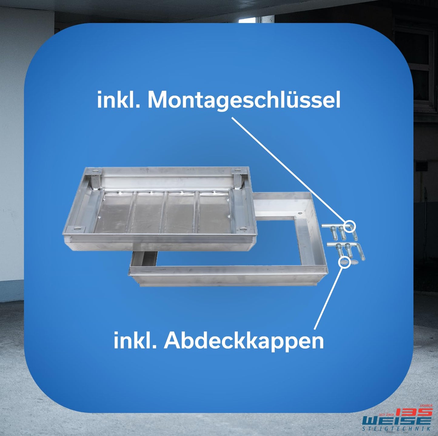 Schachtabdeckung 40x40 cm, geruchsdicht, begehbar, 40 x 40 cm