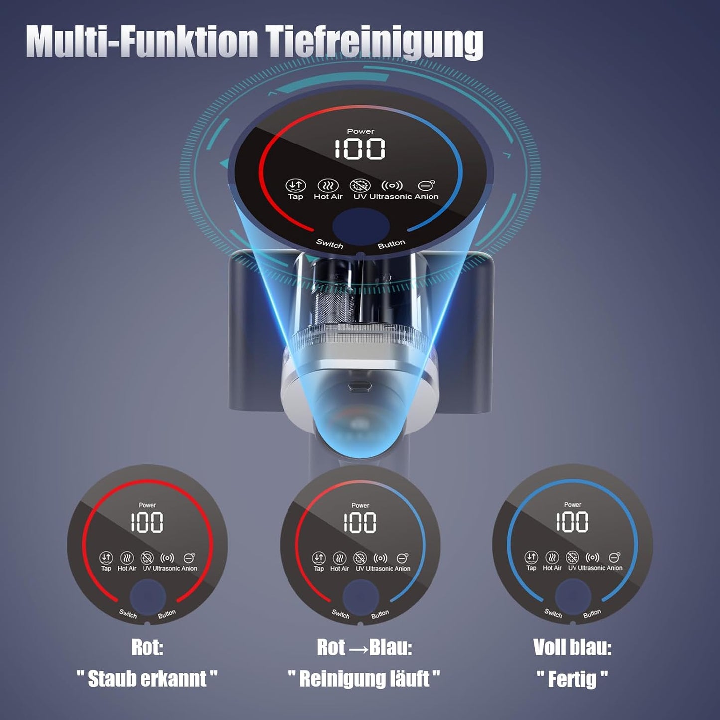Matratzensauger mit UV-Licht & HEPA-Filter