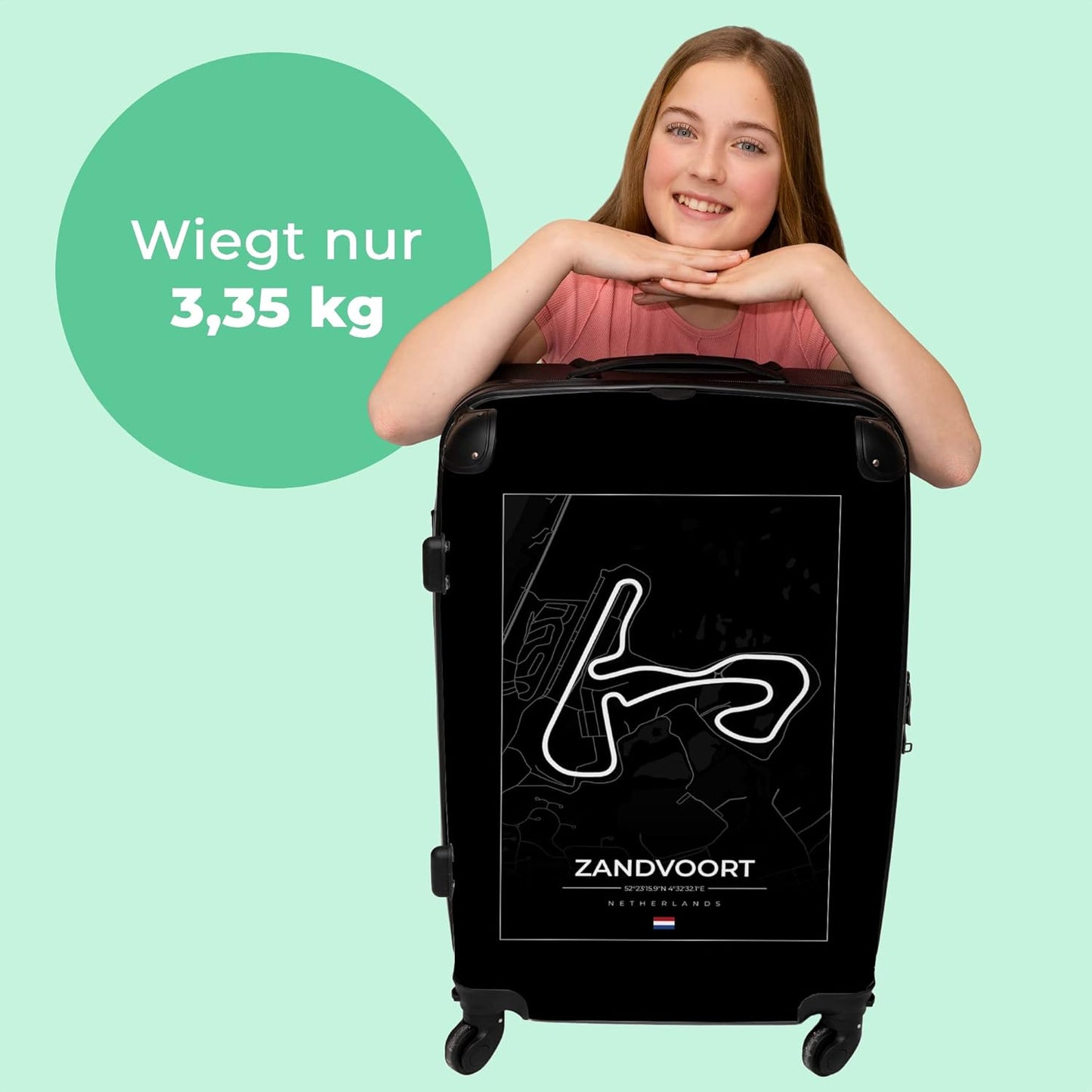 Grosser Trolley-Rollkoffer mit 4 Rollen (90 Liter)