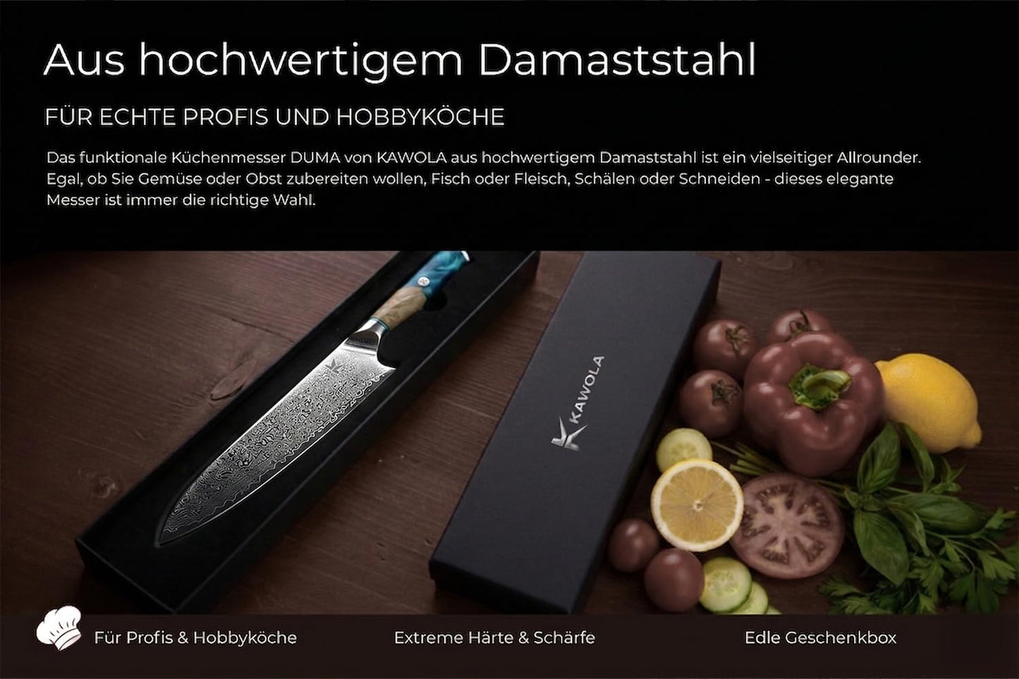 Duma Santokumesser 21cm mit Geschenkbox