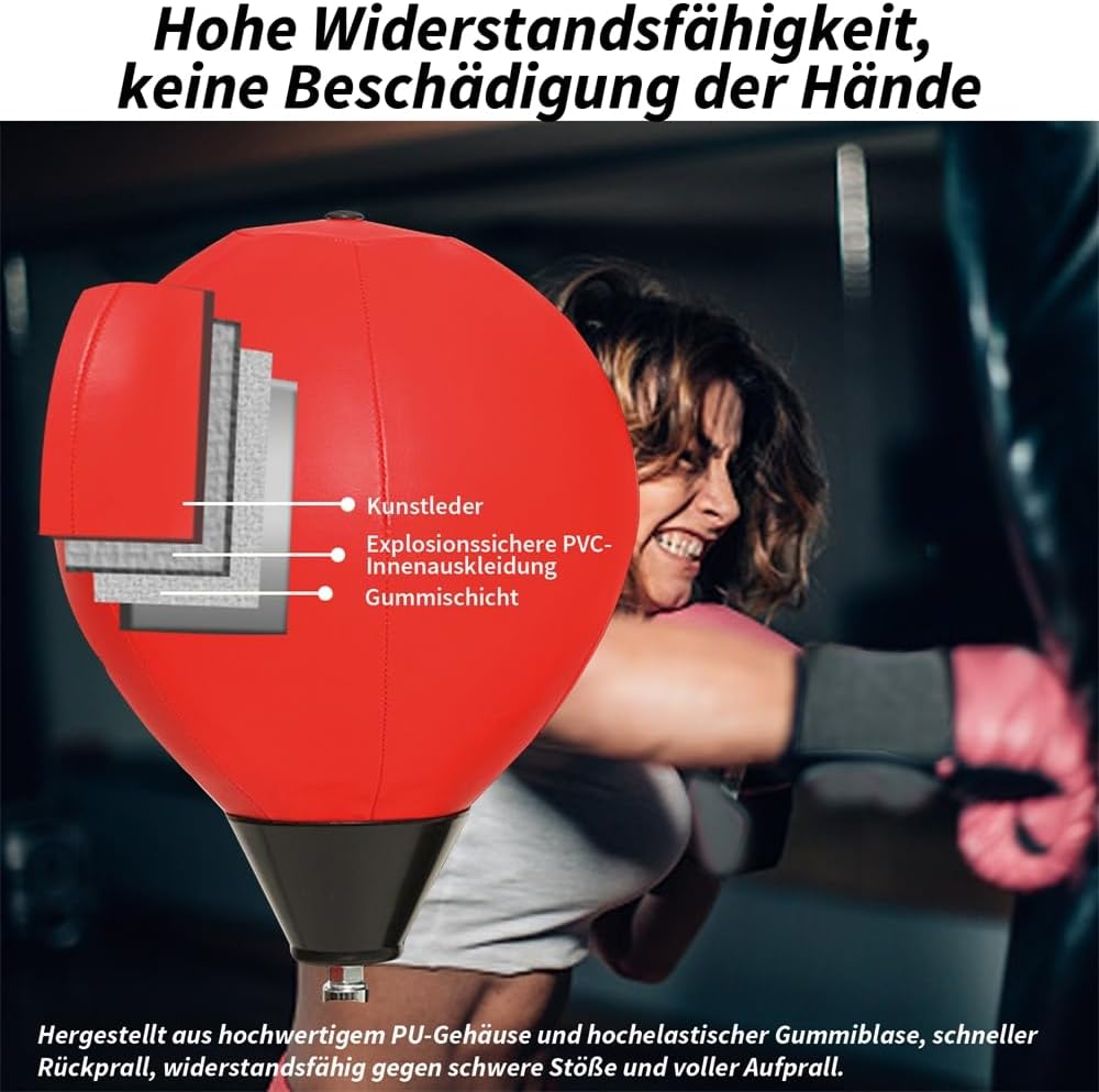 Standboxsack mit Boxhandschuhen und Pumpe