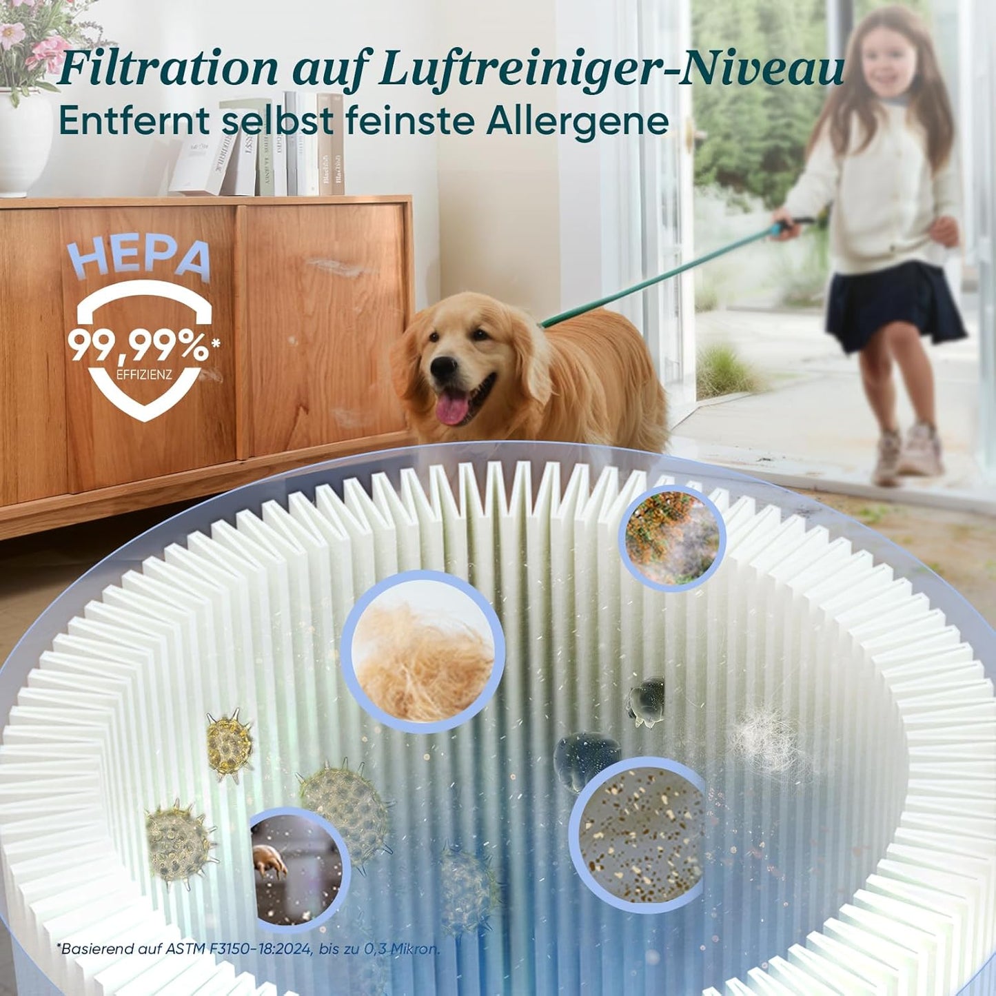 Kabelloser Akkustaubsauger für Tierhaare LVAC 300, Blau Für Tierbesitzer LVAC 300