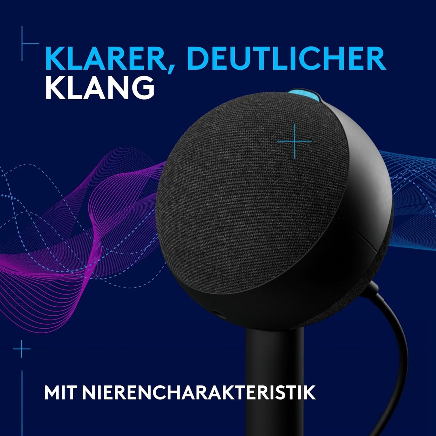 Yeti Orb Gaming-Kondensatormikrofon mit RGB, Schwarz