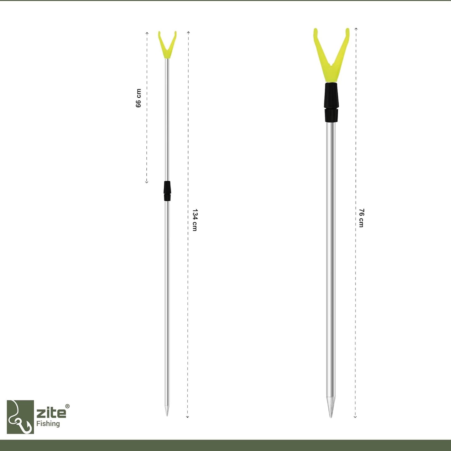 3-teiliges Teleskop Rutenhalter-Set, 75-135 cm, 3 Stück