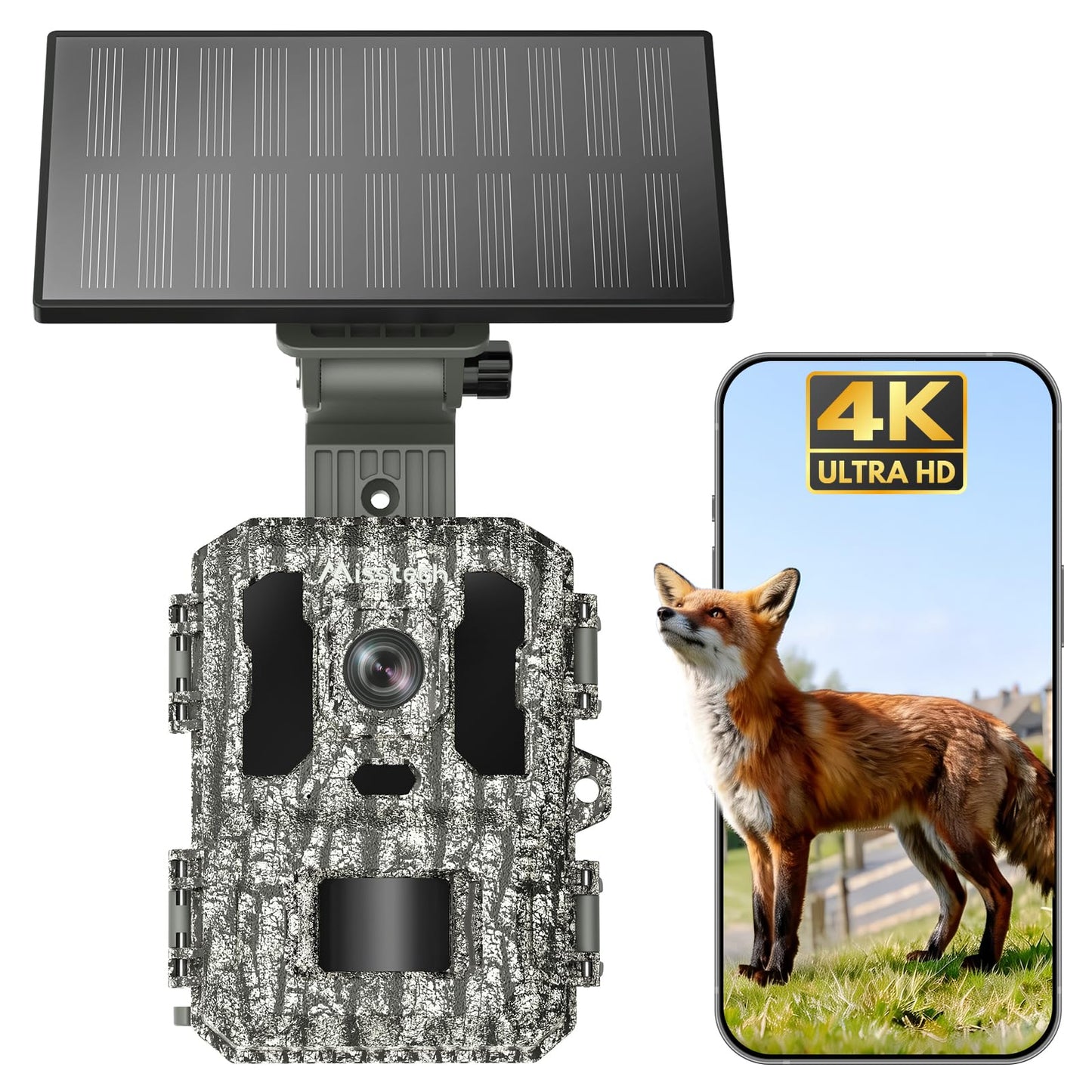 4K UHD Solar Wildkamera SV-TCYW mit App-Übertragung, Baummuster