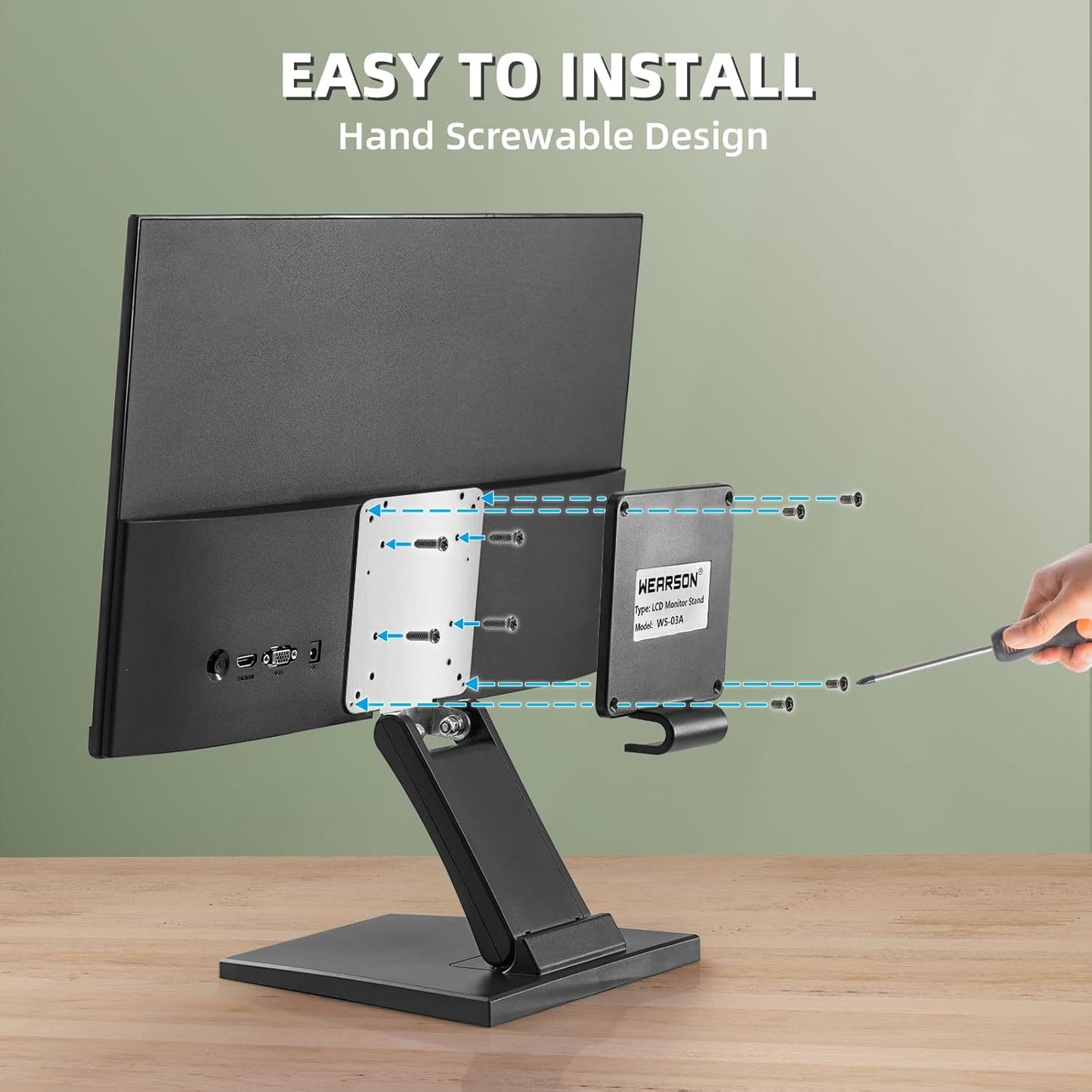 Verstellbarer Monitorständer, Black