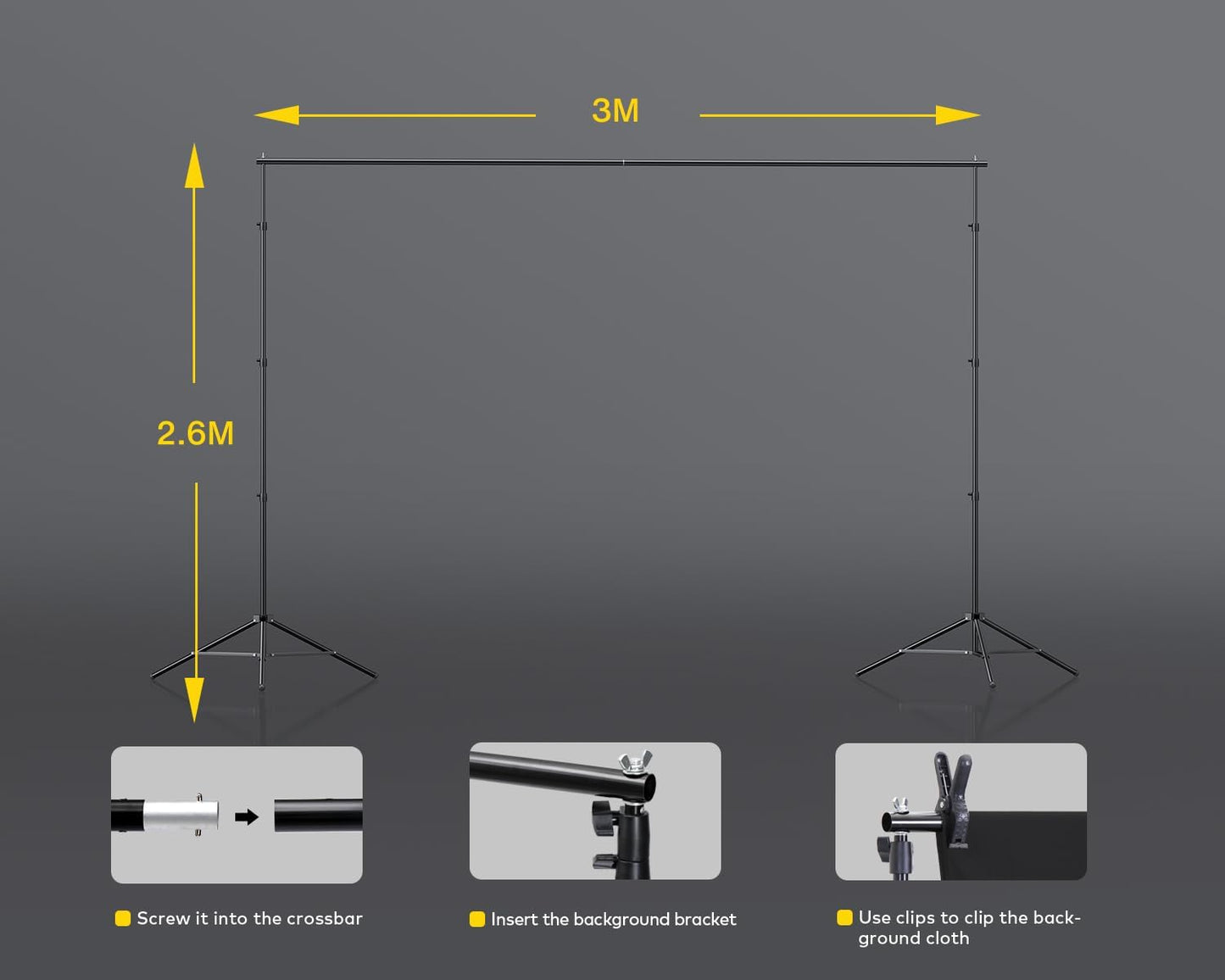 Fotostudio Hintergrund- und Beleuchtungsset