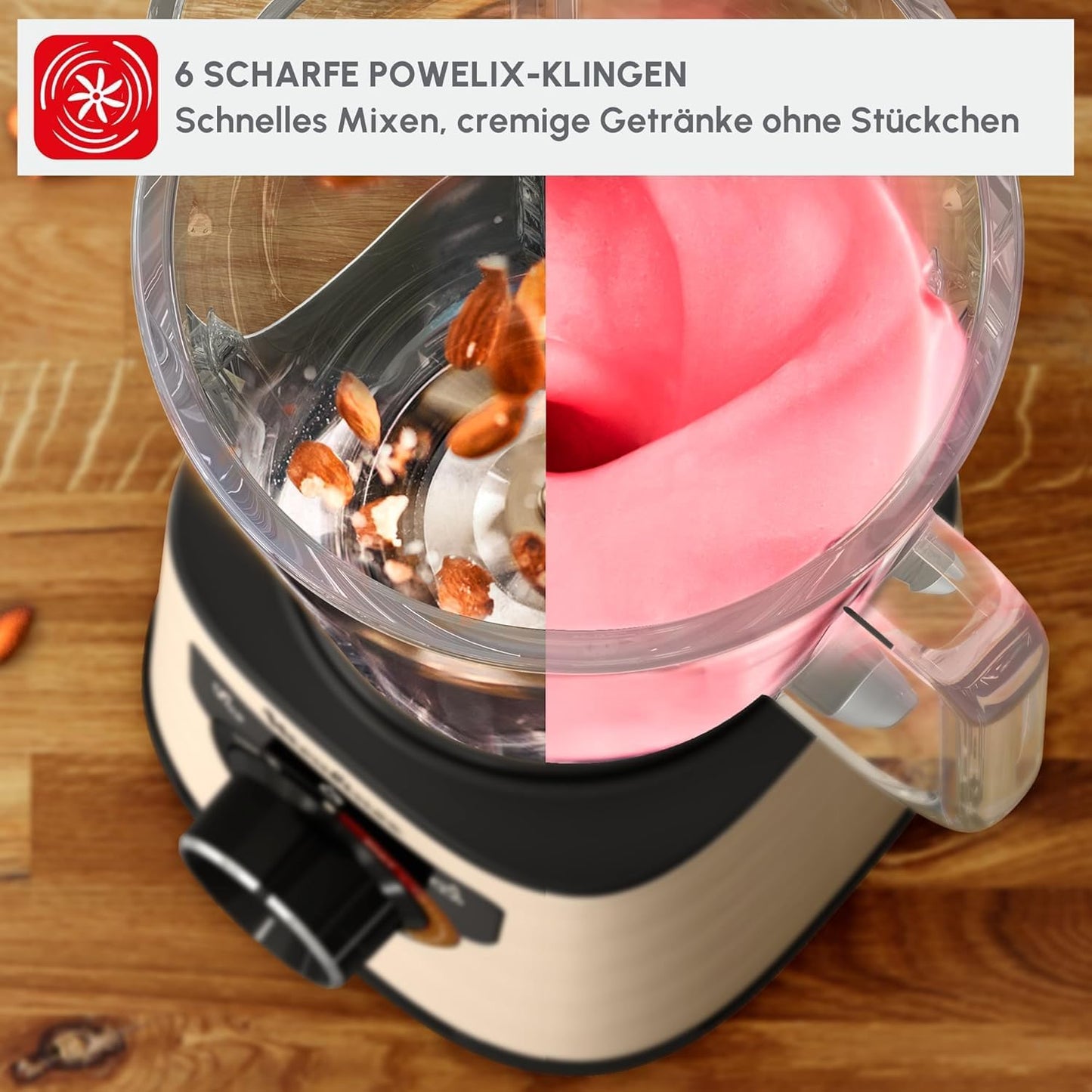 Hochgeschwindigkeits-Standmixer PerfectMix, Metallfarben Beige