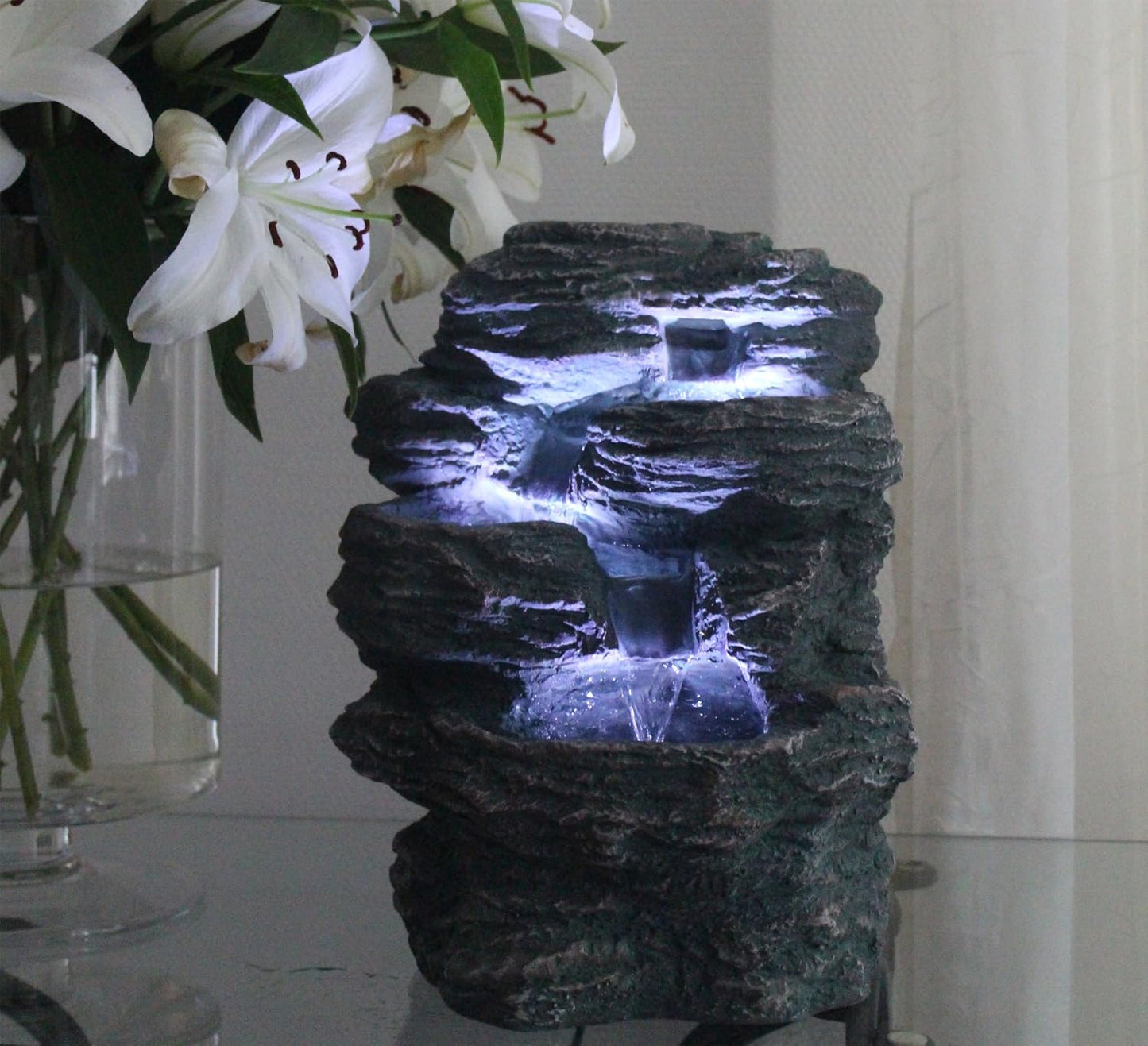 Springbrunnen Niagara mit LED Beleuchtung