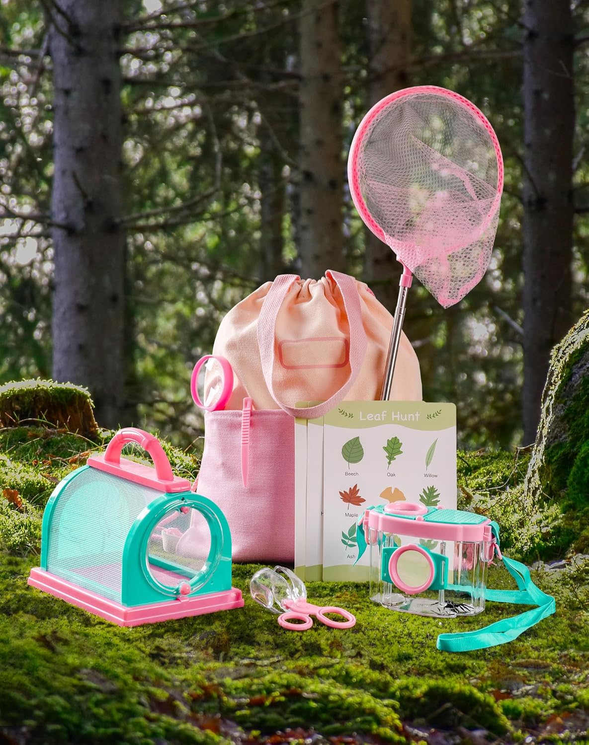 Kinder-Entdecker-Set für Outdoor-Abenteuer, Rosa - 8pc