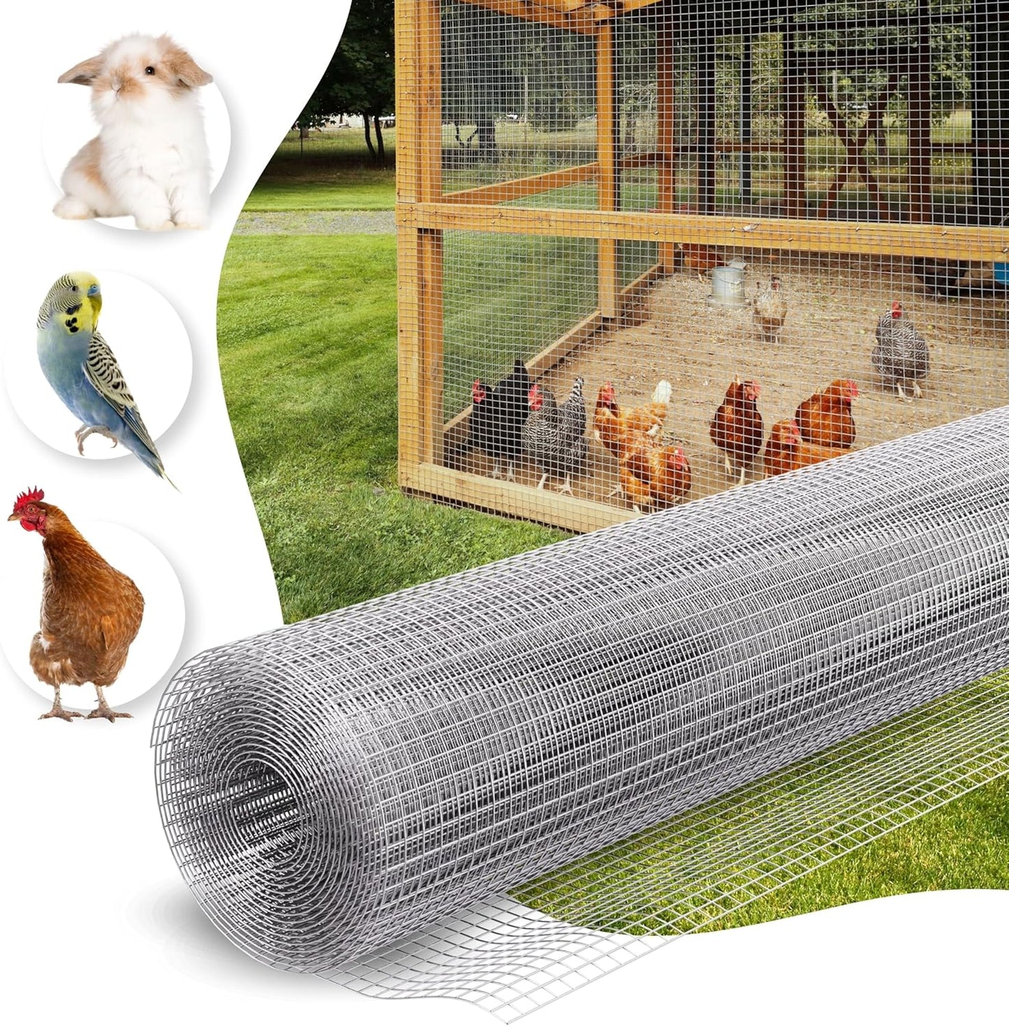 Drahtgitter 19x19mm (1m x 12m) verzinkt, 1m X 12m