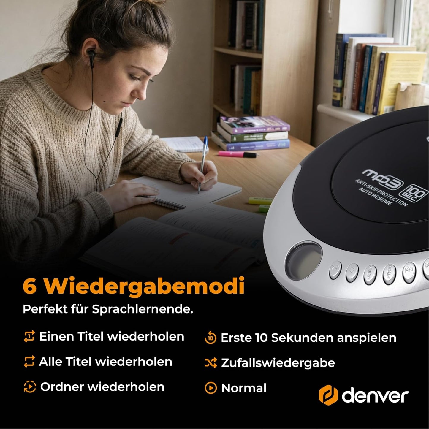 Tragbarer CD-Player DMP-391
