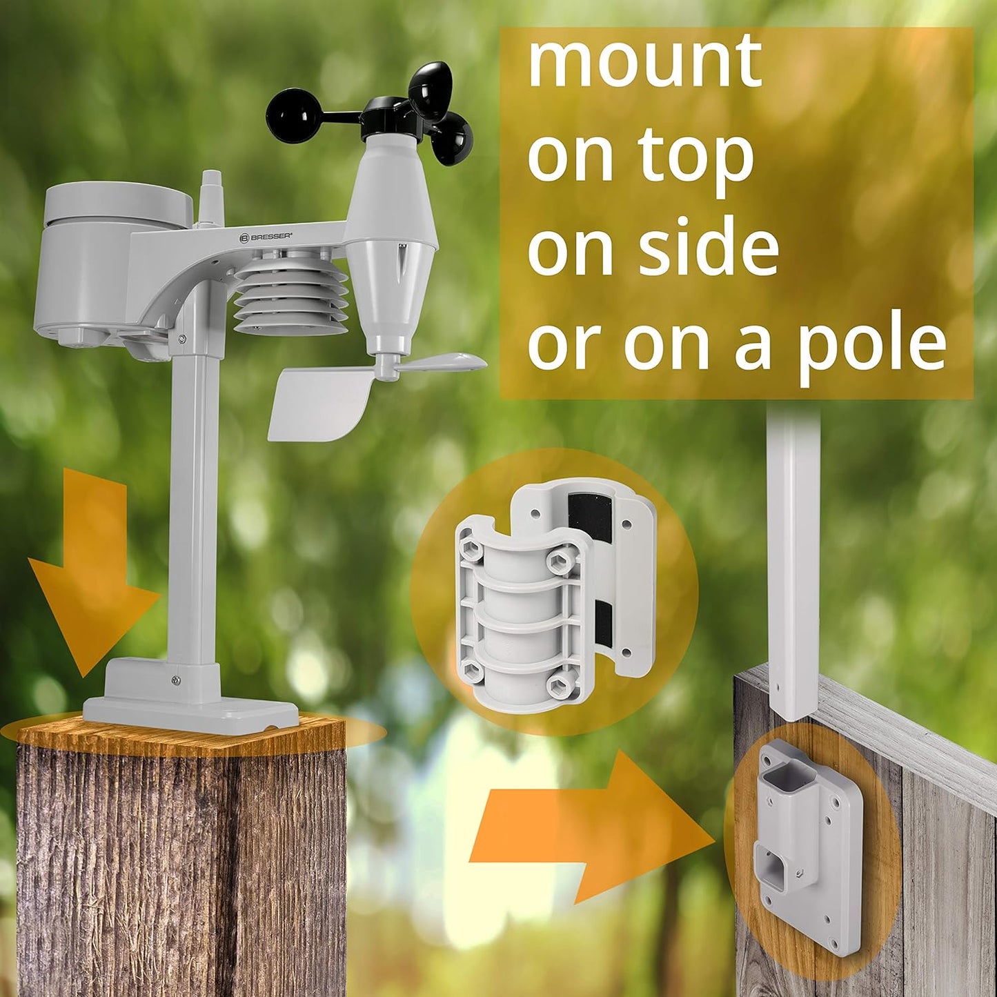 Wetterstation 5-in-1, Schwarz