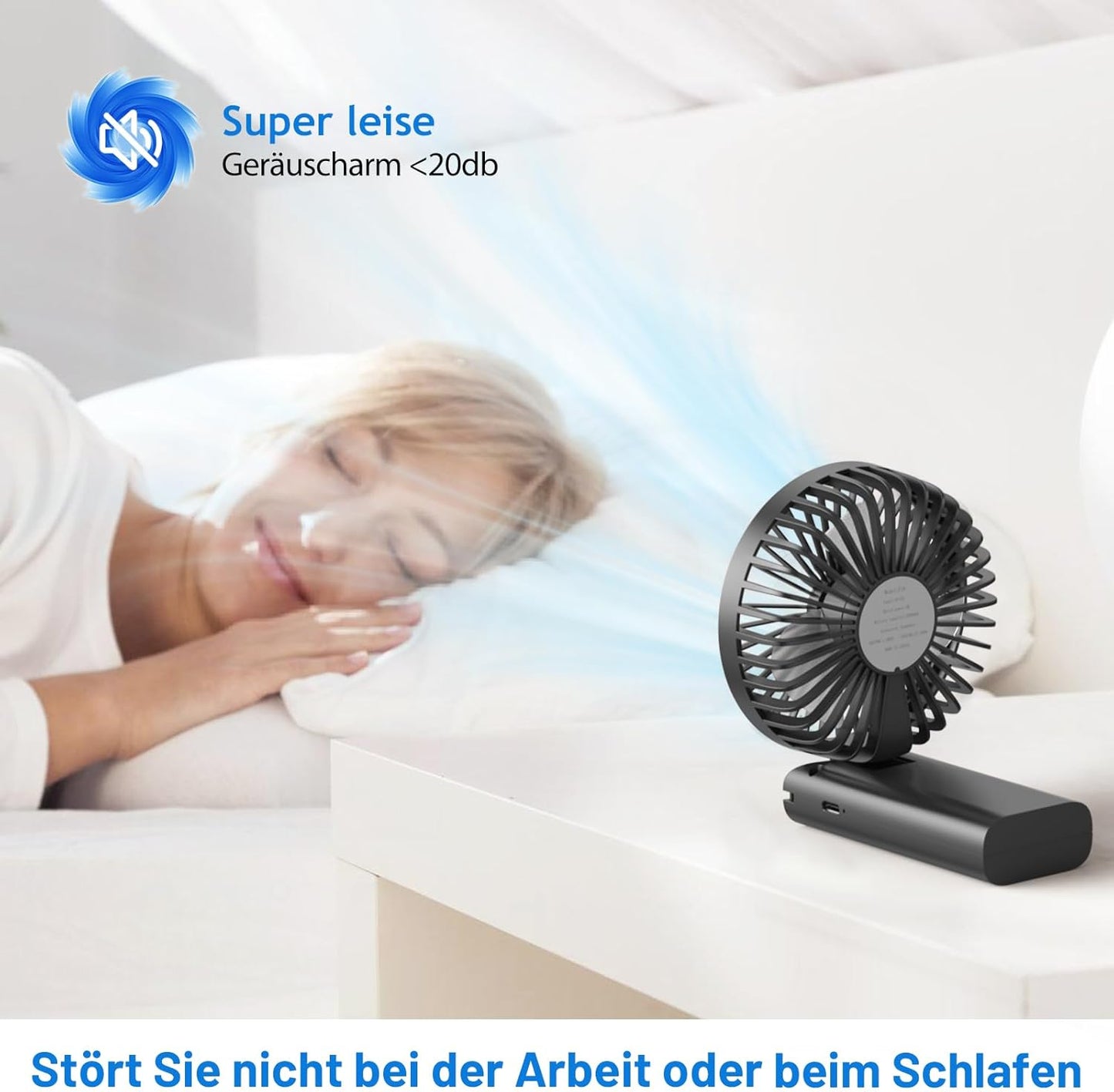 Handventilator, Dunkelschwarz