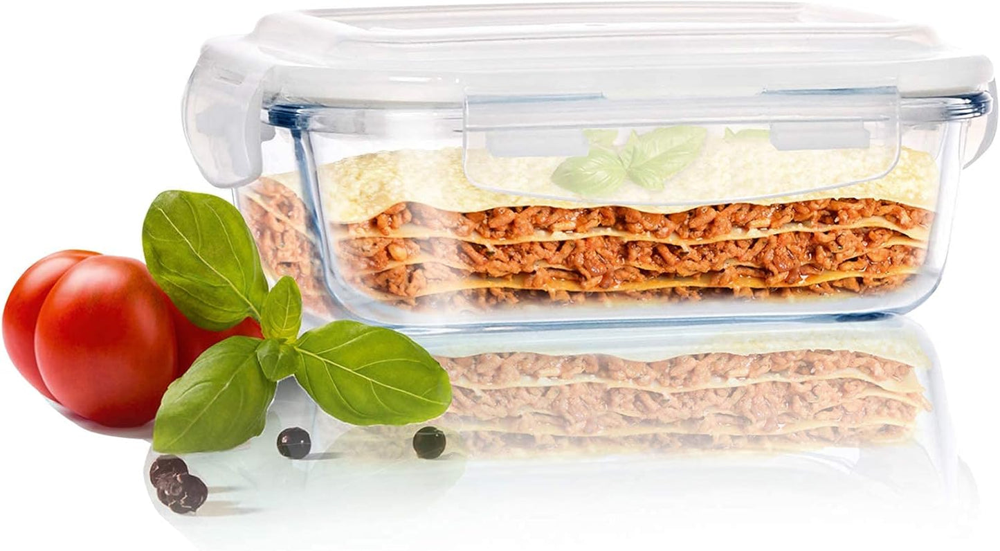 Frischhaltedosen-Set, luftdicht (3-teilig), 1 x 370 ml, 1 x 640 ml, 1 x 1040 ml Rechteckig
