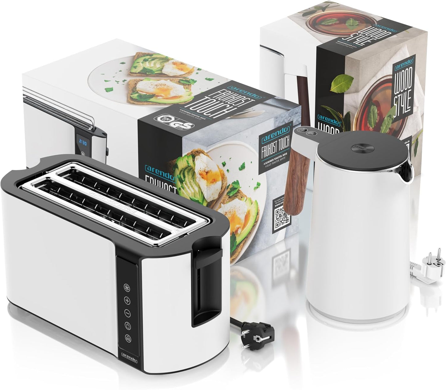Frühstücksset: Wasserkocher & Toaster mit Temperatureinstellung, C: Set 2