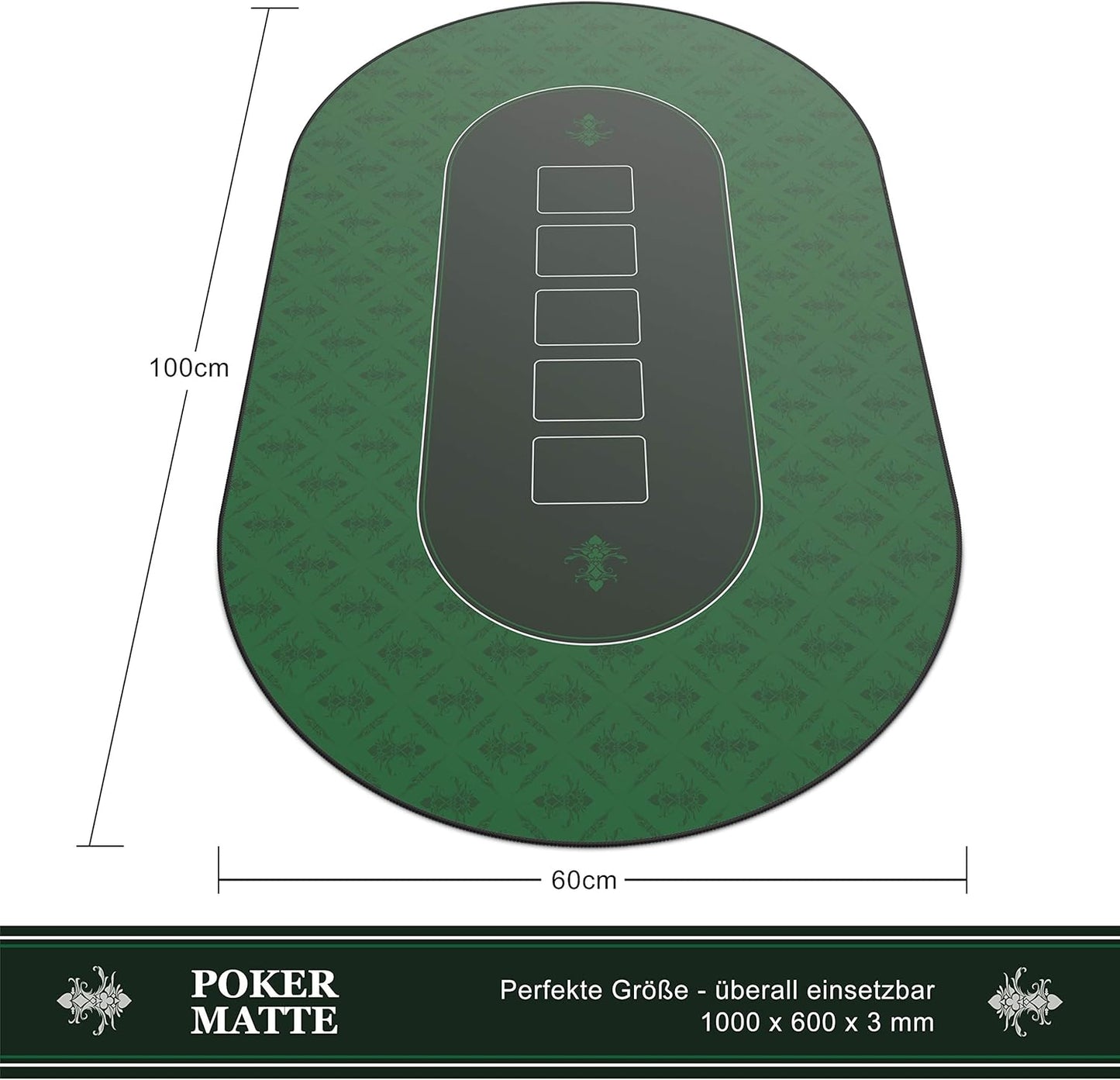 XXL Deluxe Pokermatte, 1 - Green Round