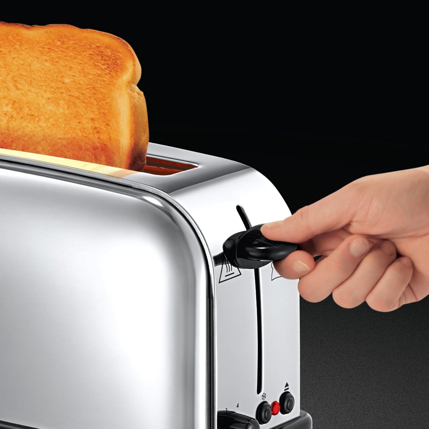 Langschlitztoaster Victory, Edelstahl Chrom