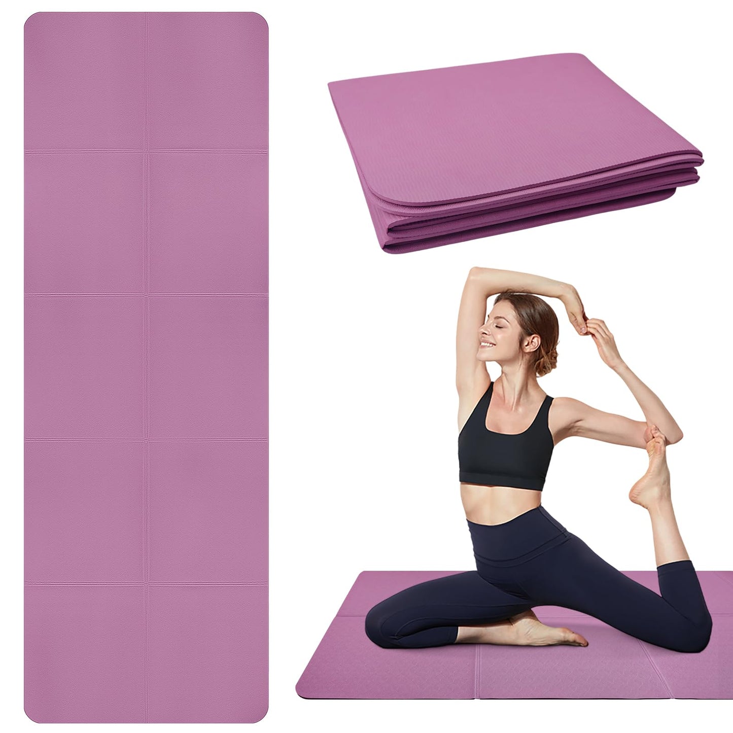 Faltbare Yogamatte, Lila