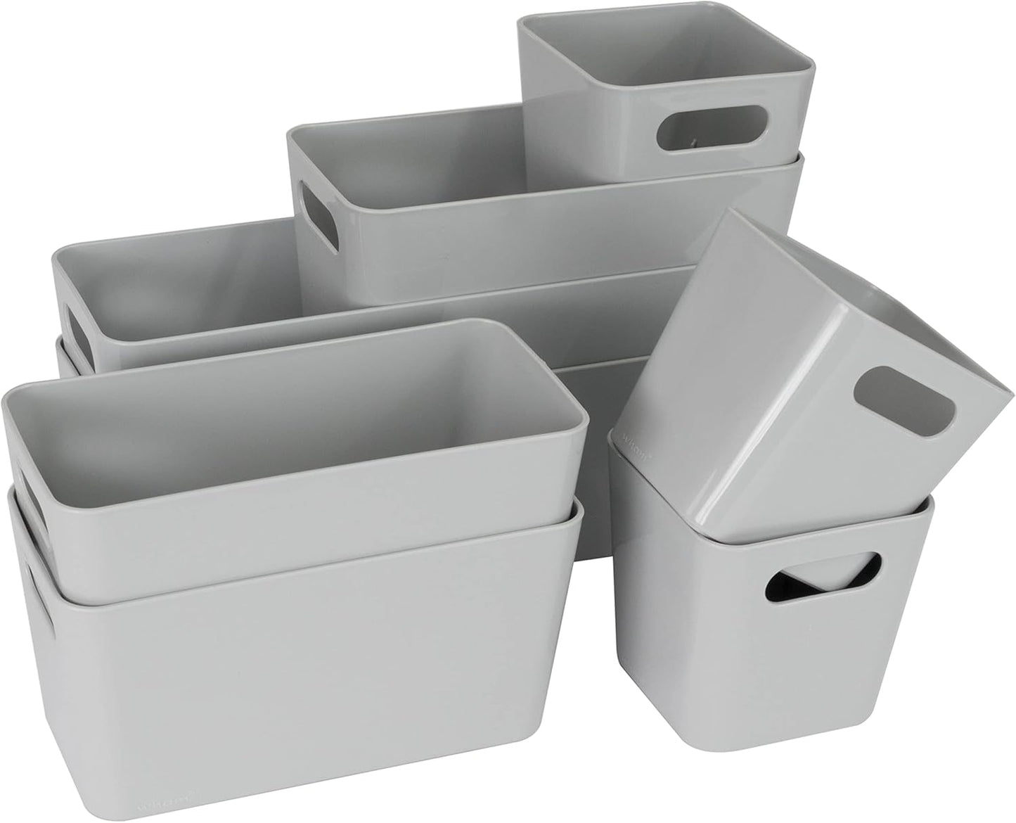 8-teiliges Organizer-Set für Schubladen, Grau 8 Teile - 30x50cm