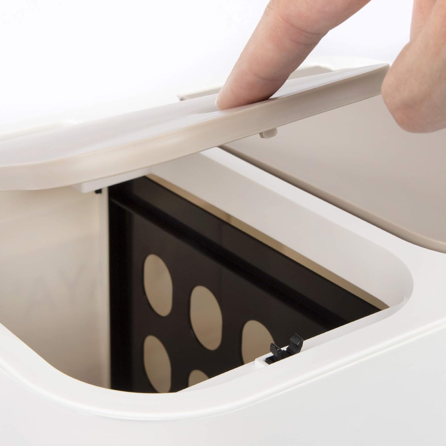 Mülltrennsystem Ben, Creme-Beige-Braun 27 Liter