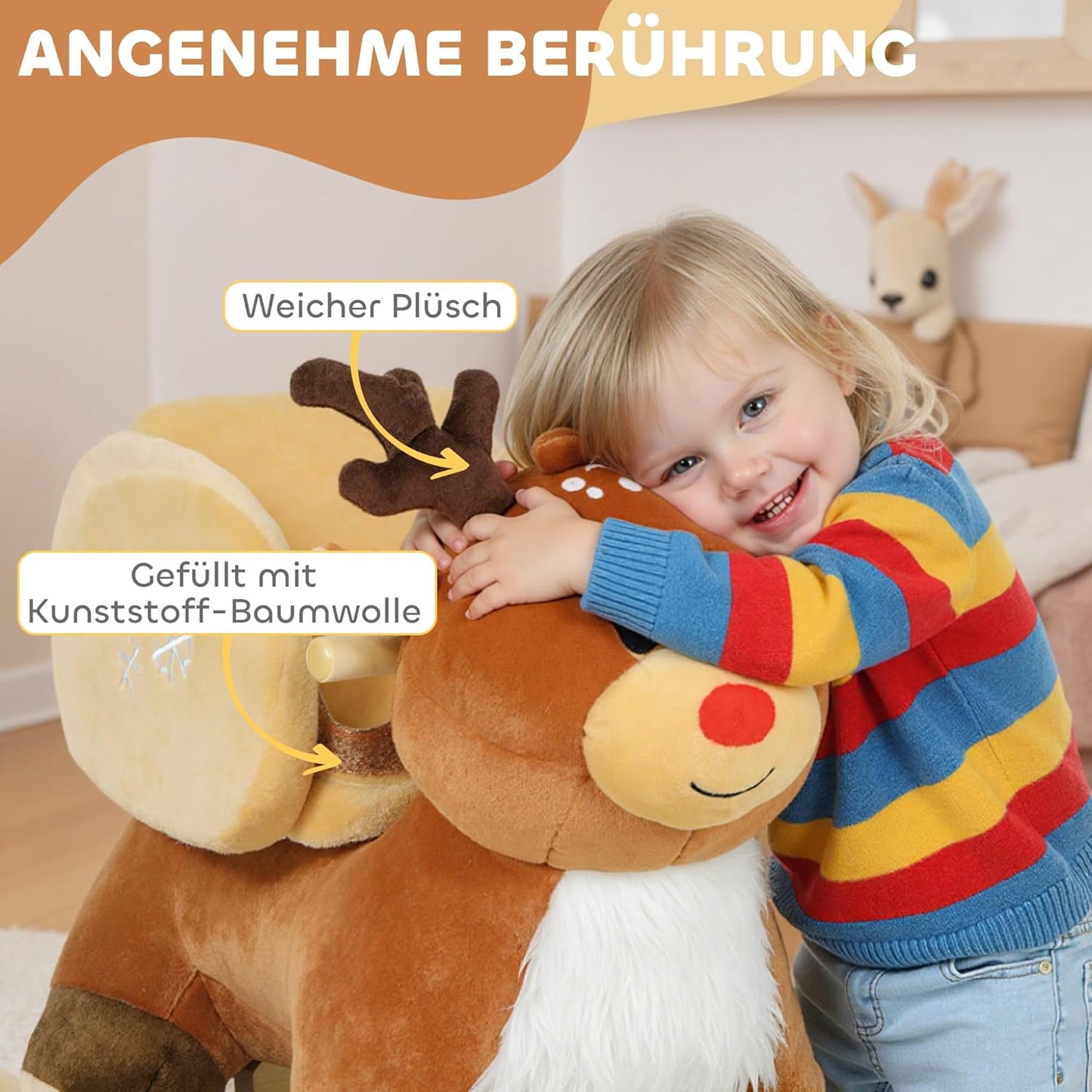 Schaukelpferd mit Schlafliedern für Kleinkinder