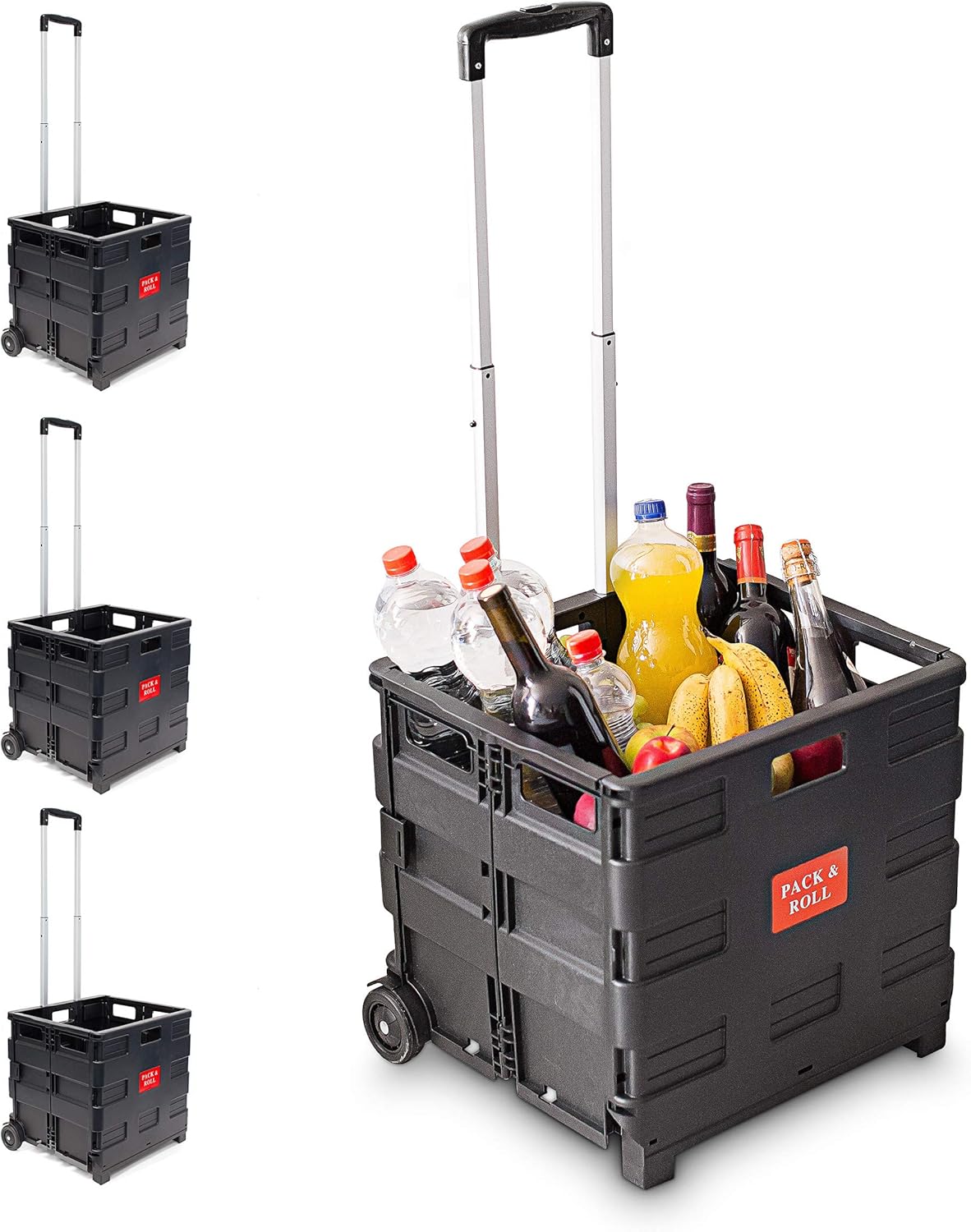 Klappbares Einkaufstrolley-Set, 4er Set
