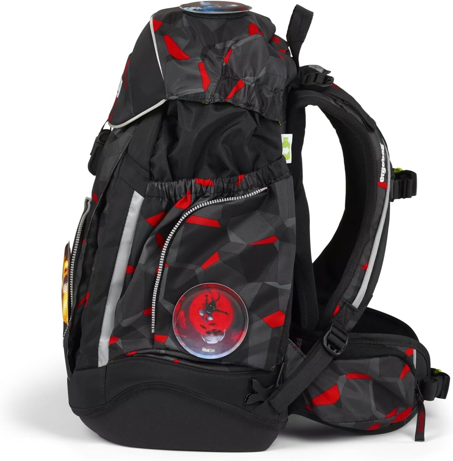 6-teiliges Maxi Schulrucksack-Set, Black, Red/ Einheitsgrösse