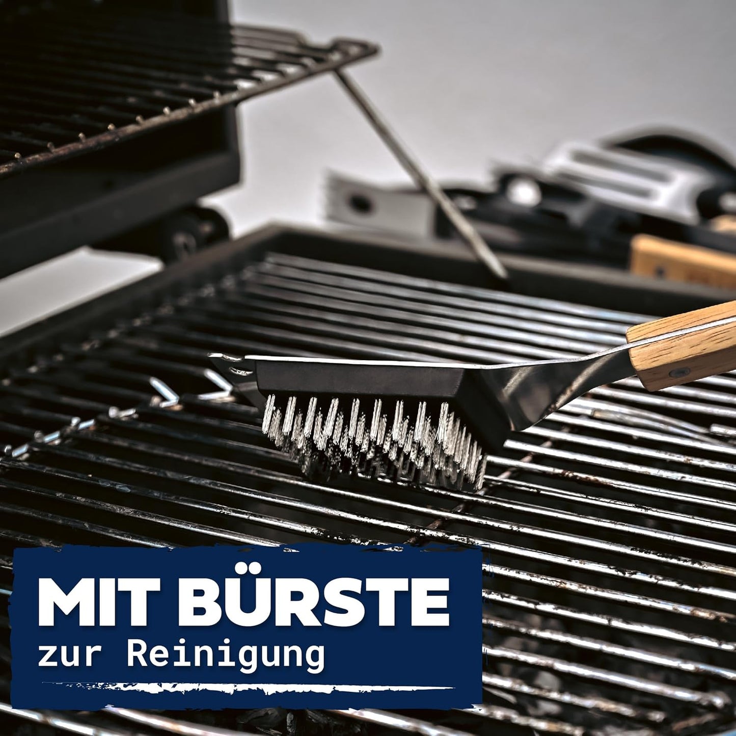4-teiliges Grillbesteck-Set mit Tragetasche