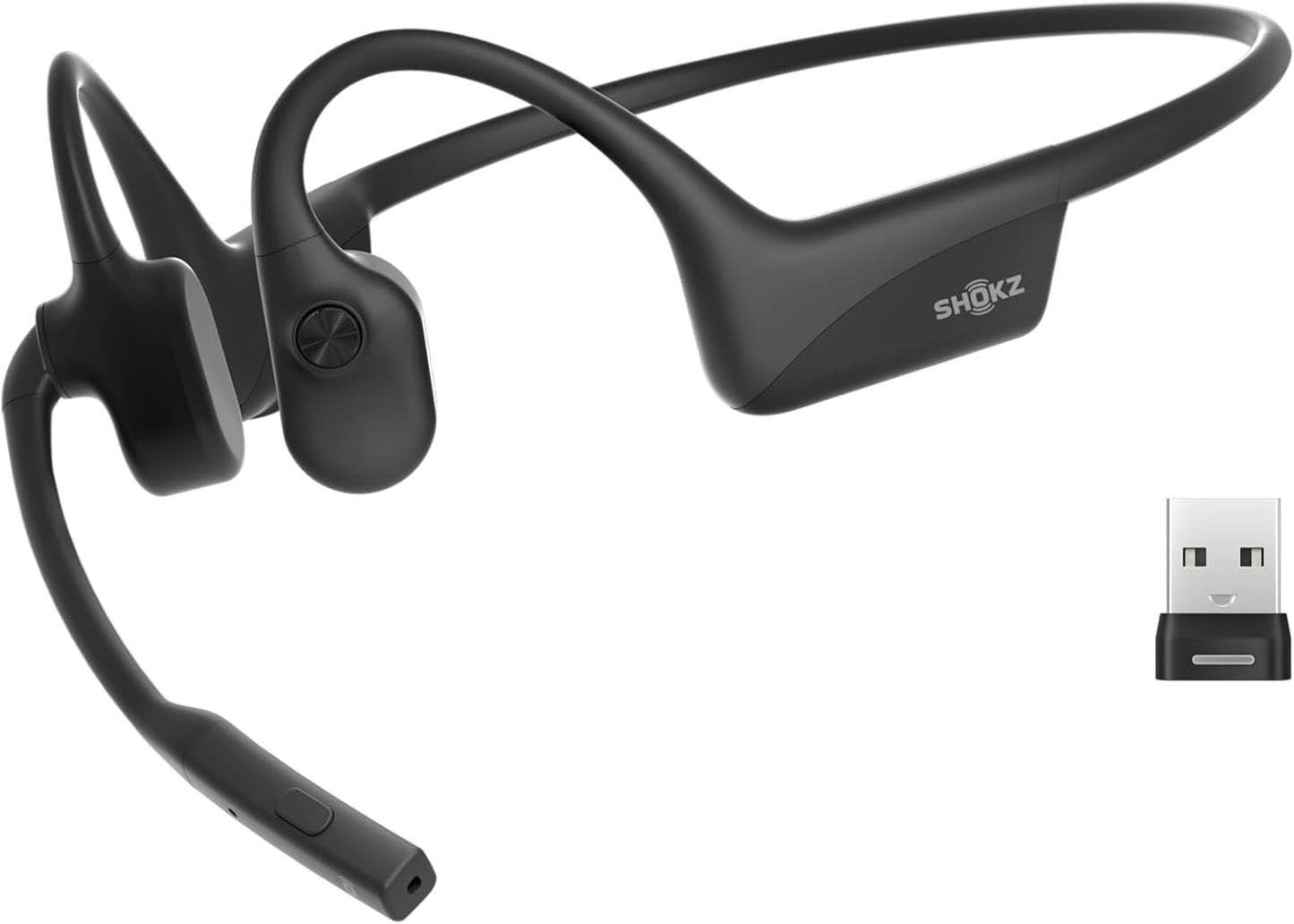 OpenComm2 UC Knochenschall-Headset, USB-A-Adapter (USB-C Laden)