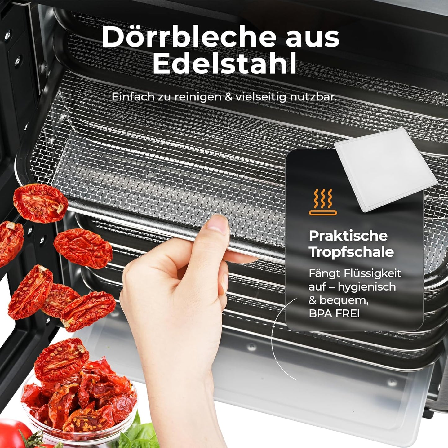 Dörrautomat mit 7 Etagen und Timer, C. 7 Etagen