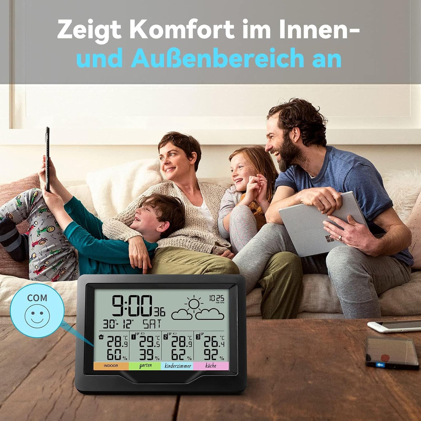 Funk-Wetterstation, Schwarz-Weiss-Bildschirm