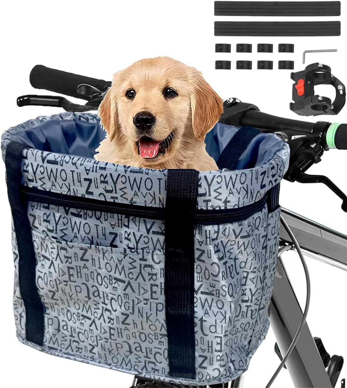 Faltbarer Velo-Lenkerkorb, Grau B