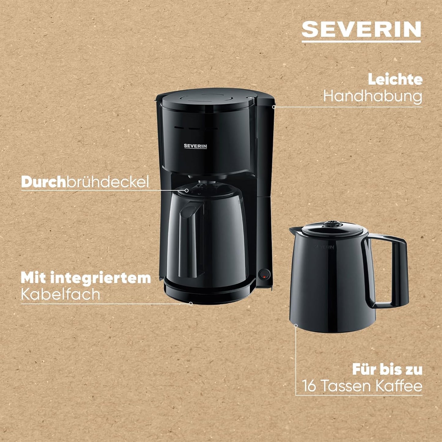 KA9307 Filterkaffeemaschine, Schwarz , 8 Tassen