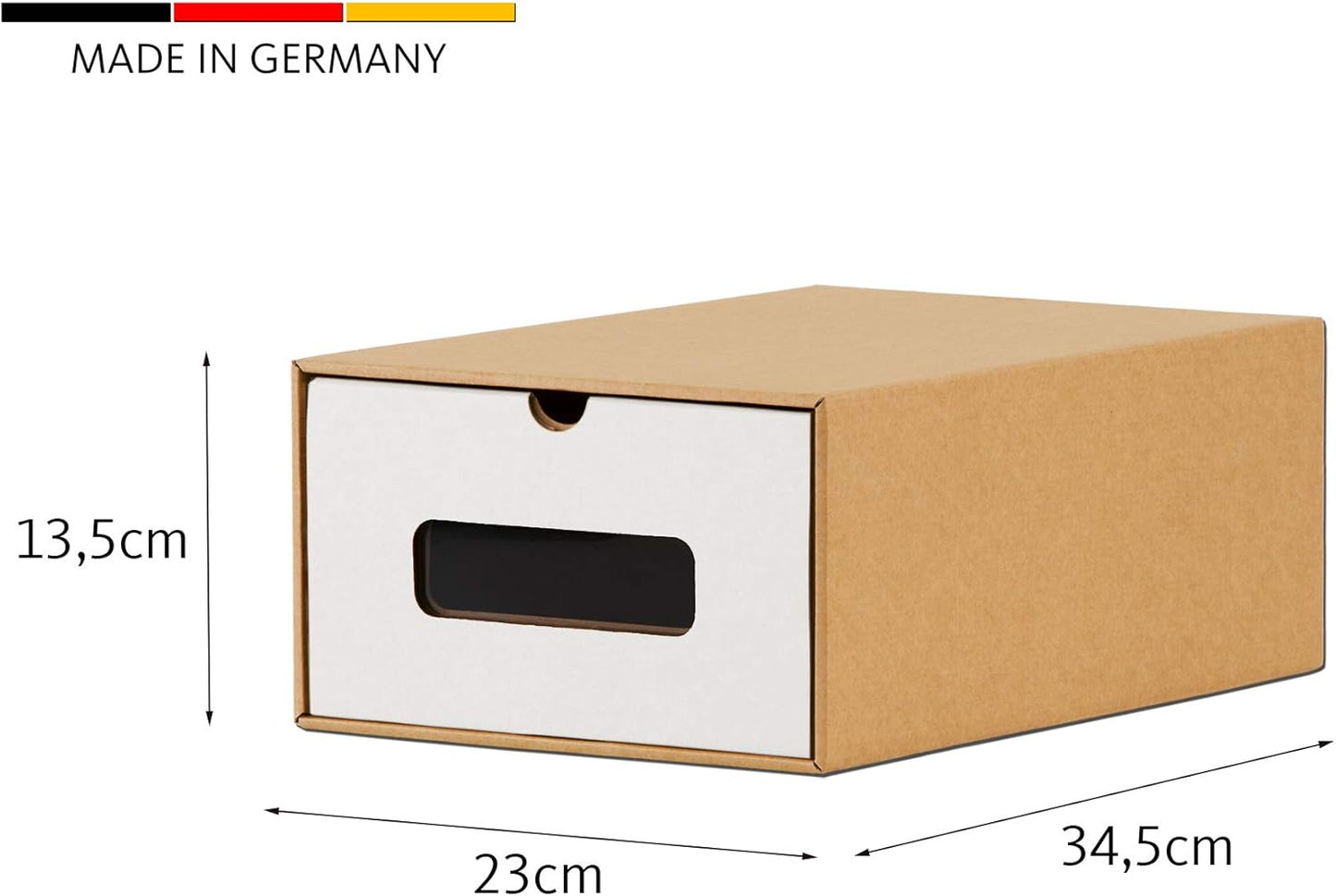 Schuhaufbewahrung Boxen-Set (30 Stück) stapelbar, 30er Set Braun Weiss