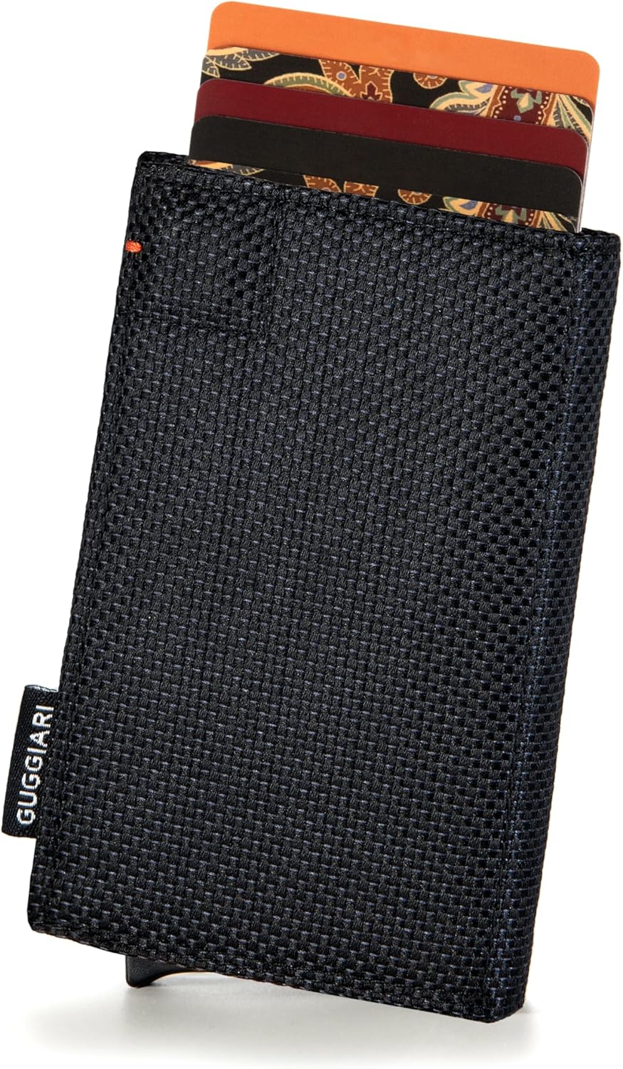 Kartenetui mit RFID-Schutz und Münzfach, Black Carbon Polyester
