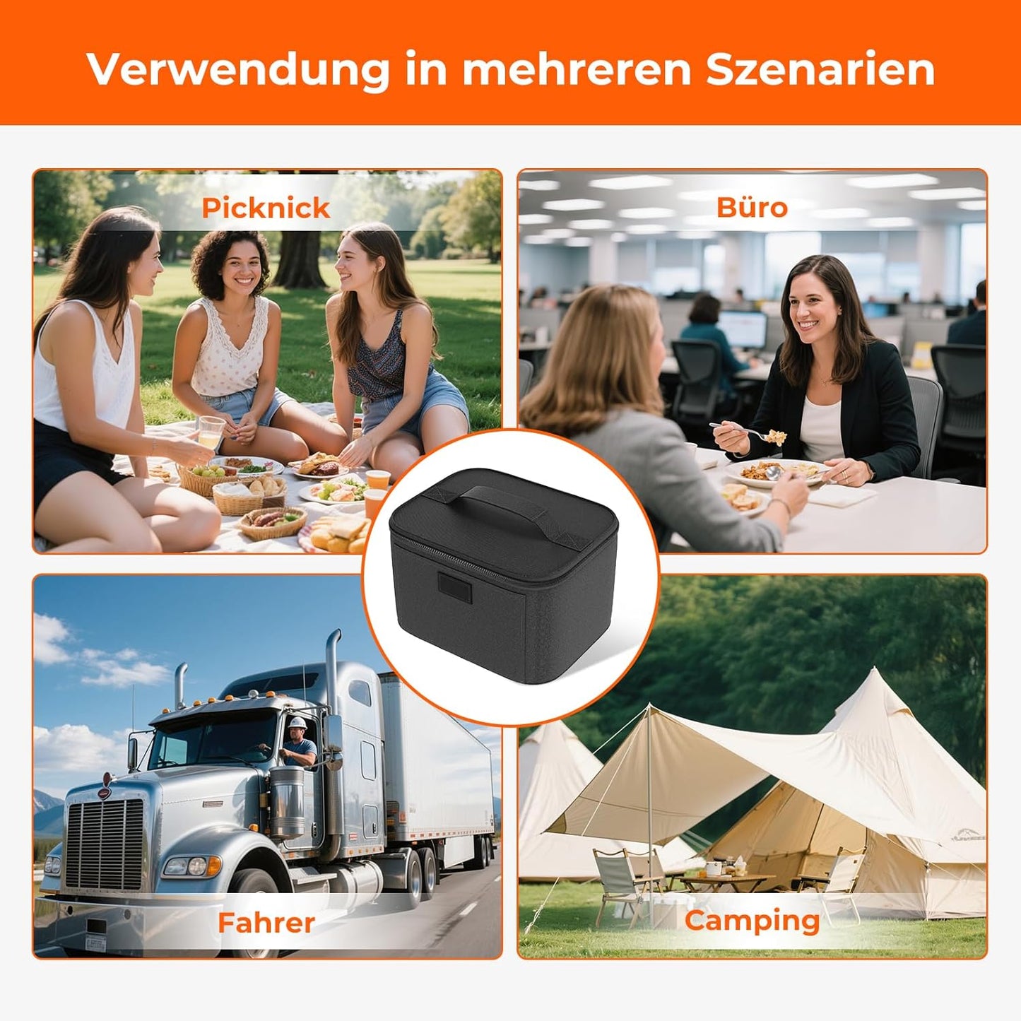 Elektrische Lunchbox, Schwarz