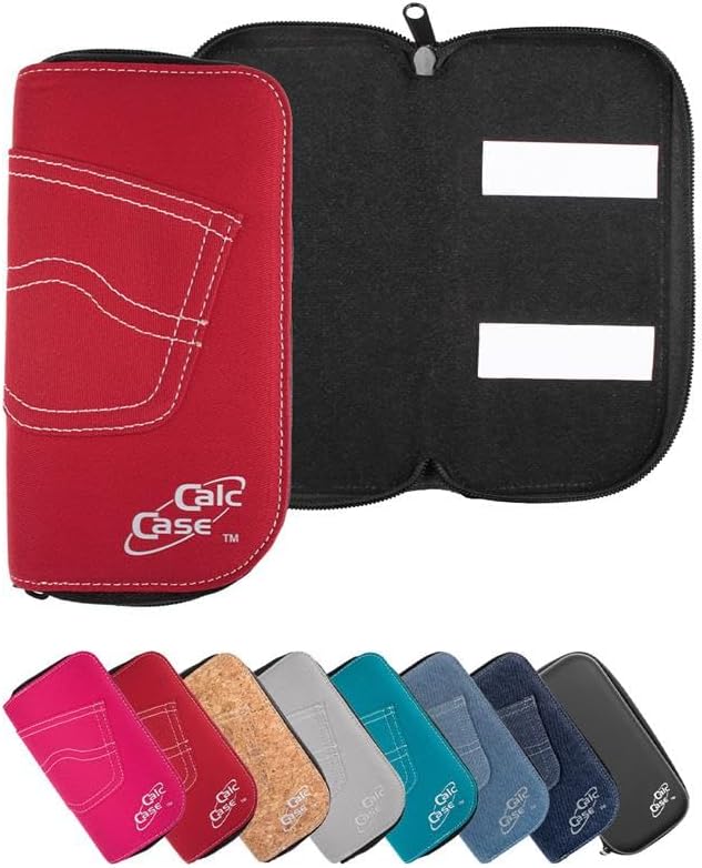 Wissenschaftlicher Schulrechner mit Schutztasche, Rot