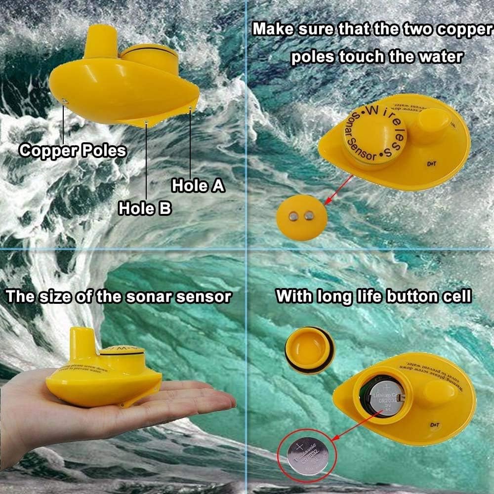 Drahtloser Sonar-Fischfinder mit LCD-Tiefenmesser