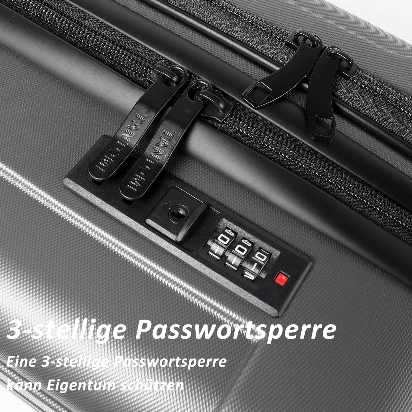 Handgepäckkoffer mit Laptopfach, Dunkelgrau M