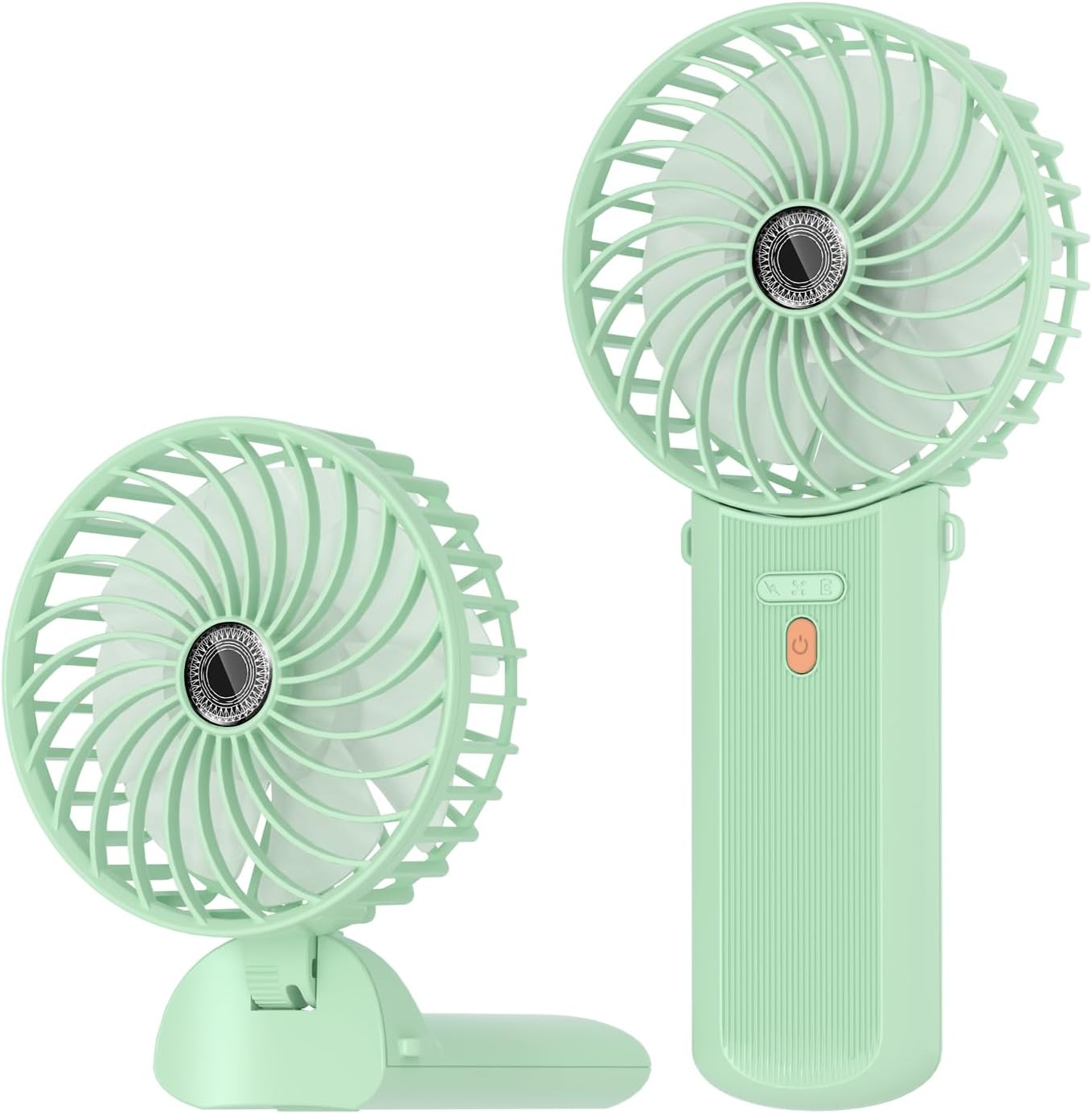 Faltbarer Mini-USB-Handventilator, leise und wiederaufladbar, Grün